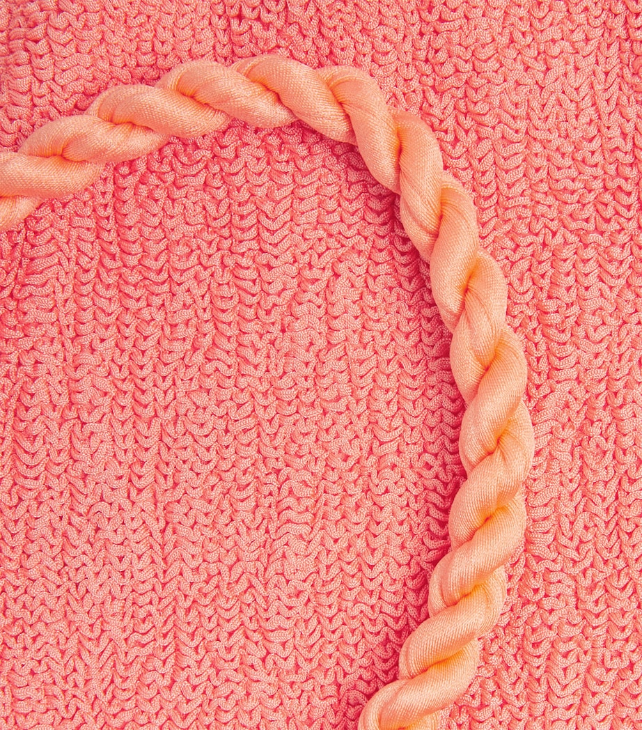 Hunza G Womens Twisted-Strap Camille Swimsuit Metallic Coral Image 4