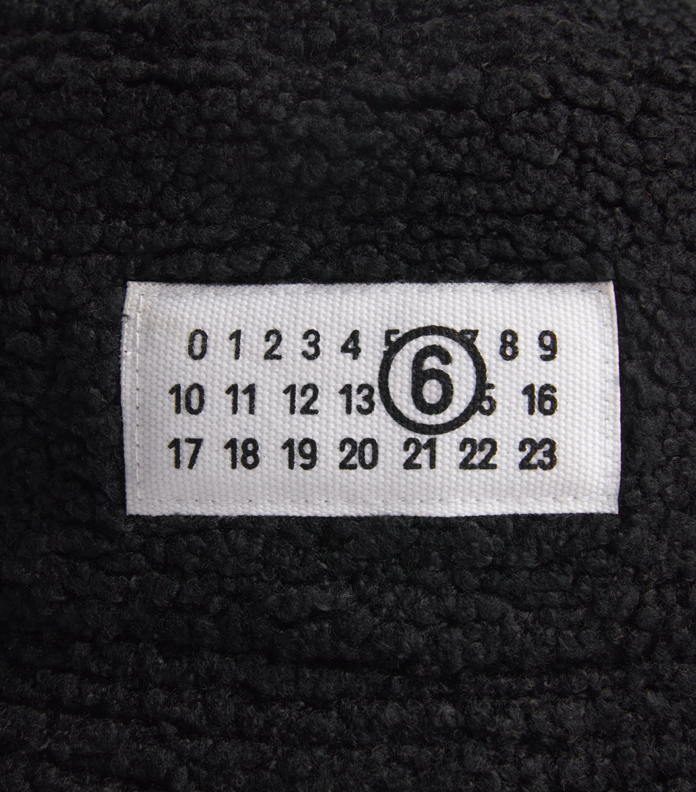 MM6 Maison Margiela Bouclé Logo Patch Bucket Hat Black Image 5