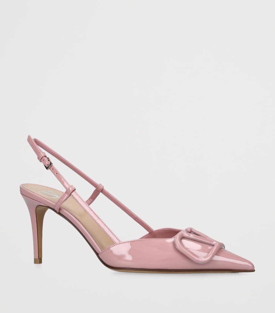 Patent Leather VLogo Slingback Pumps 80 PINK Image 3