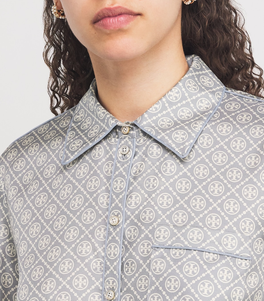 Silk T Monogram Shirt GRAY T MONOGRAM MINI Image 6