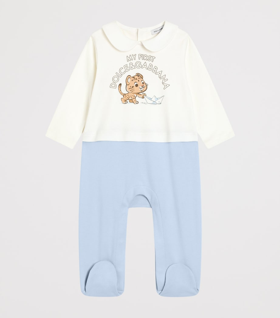 Dolce&Gabbana Kids All-In-One, Hat and Bib Set (0-24 Months) White/black Image 2