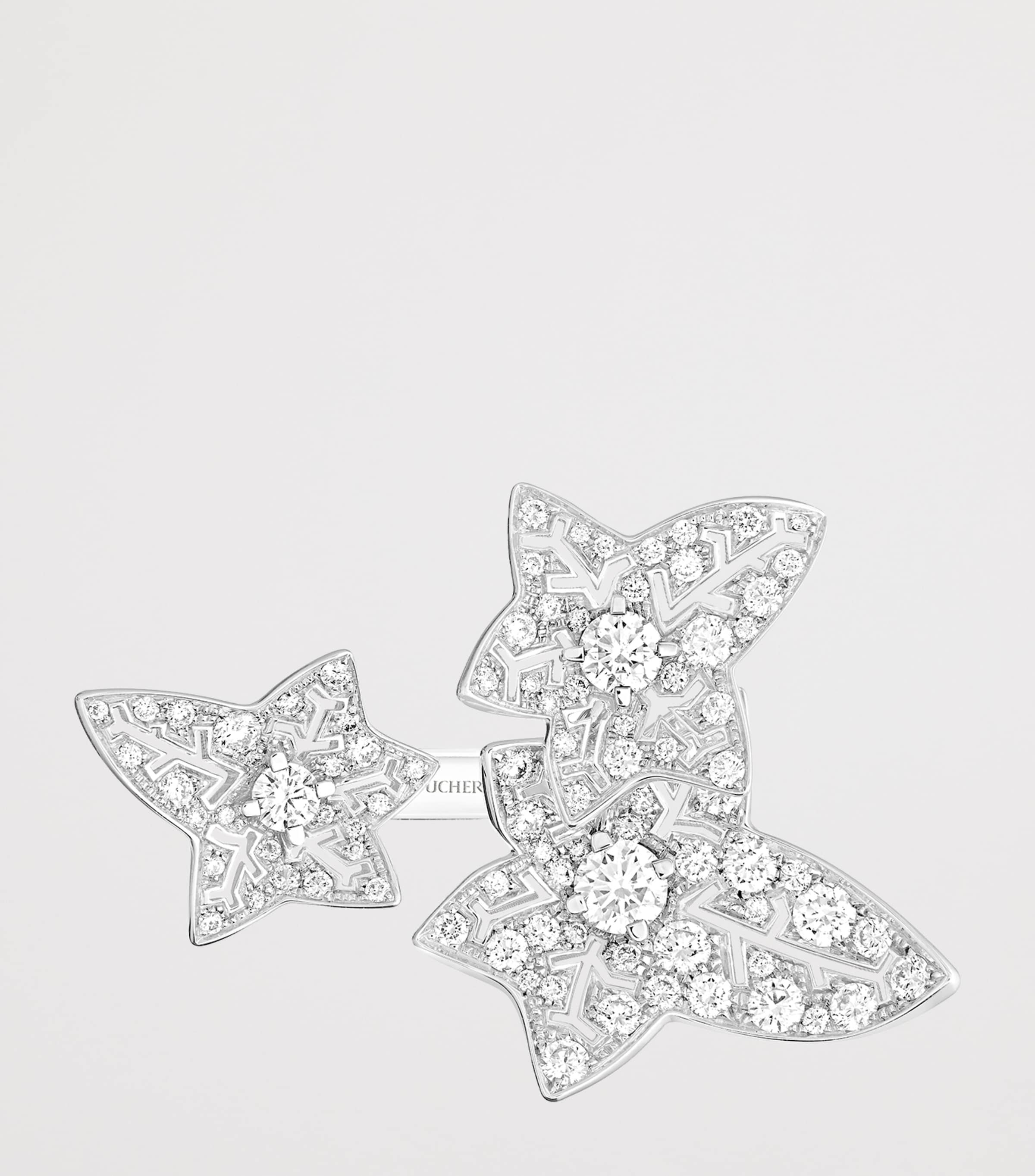 Boucheron White Gold and Diamond Lierre de Paris Ring White Gold Image 2