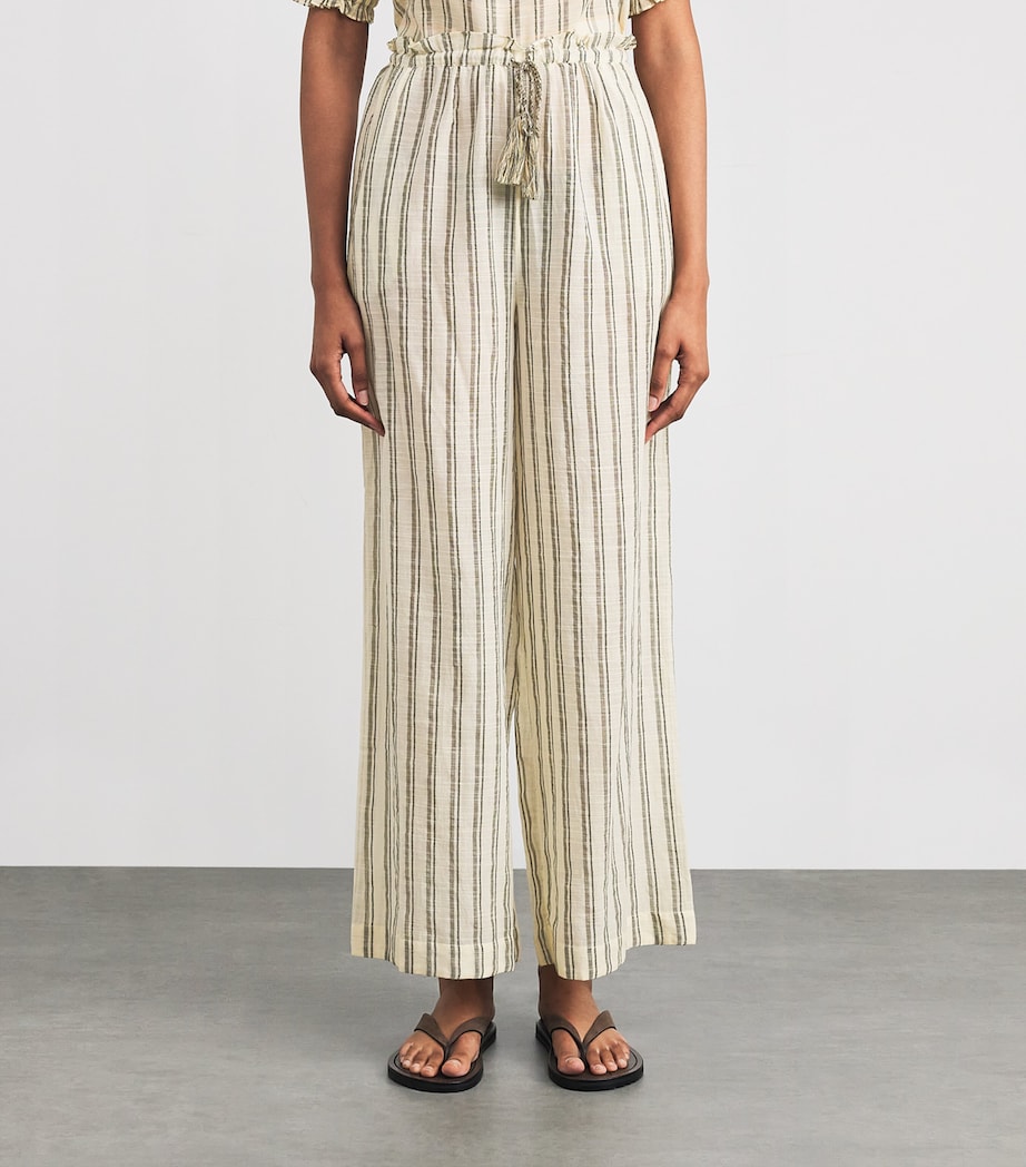 Cotton Josephine Cover-Up Trousers COWRIE STRIPE Image 3