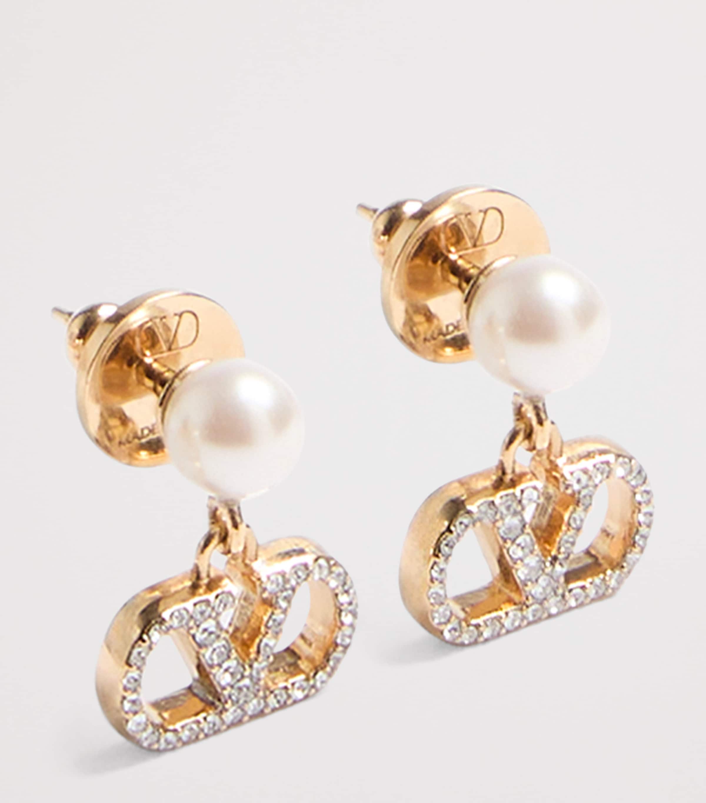 Swarovski Crystal-Embellished Vlogo Signature Earrings CNP Image 2