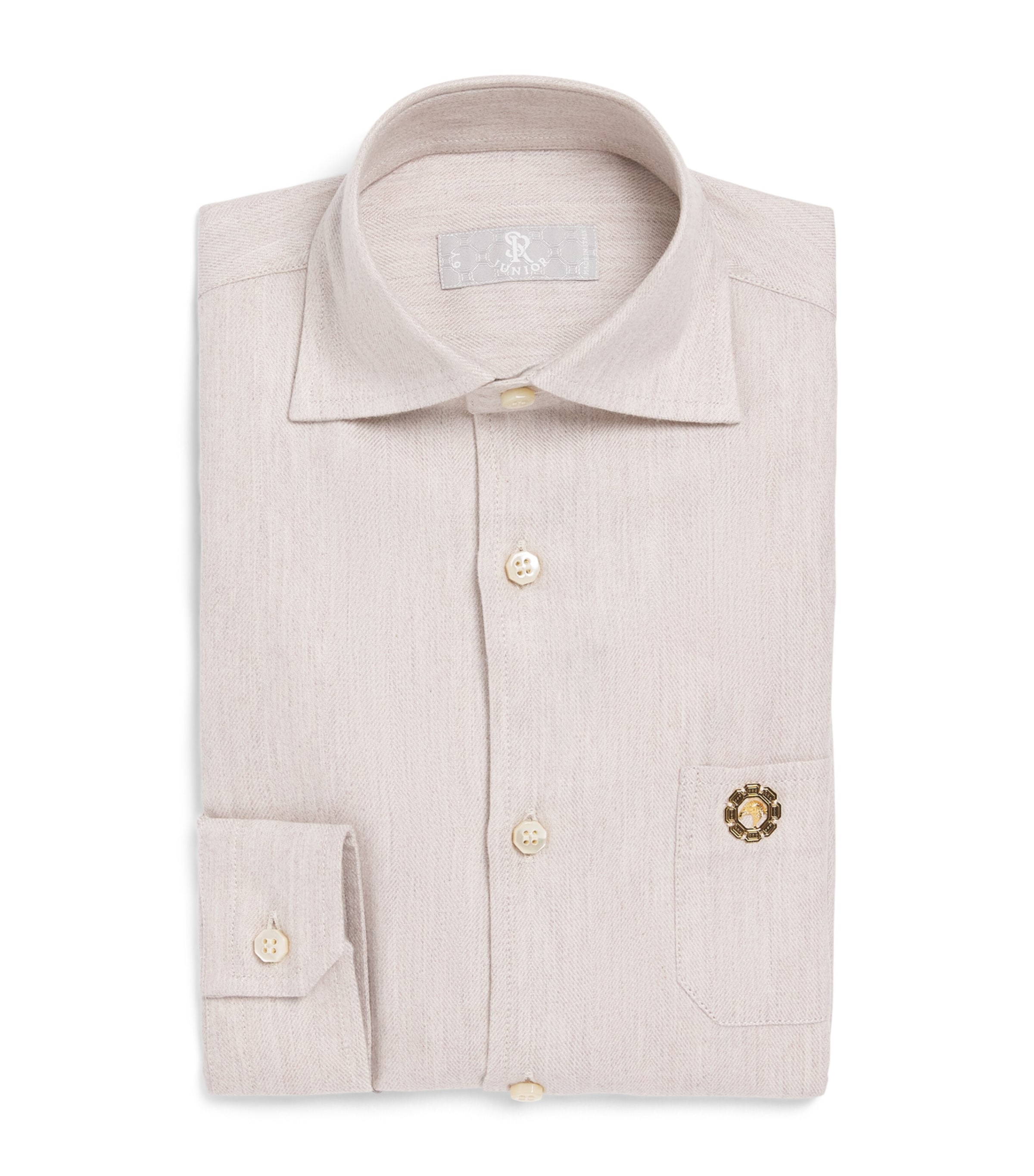 Stefano Ricci Kids Cotton Logo Plaque Shirt (6-16 Years) Image 1