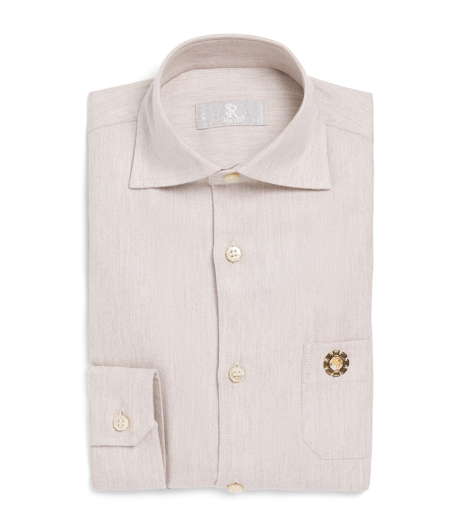 Stefano Ricci Kids Cotton Logo Plaque Shirt (6-16 Years) Image 1