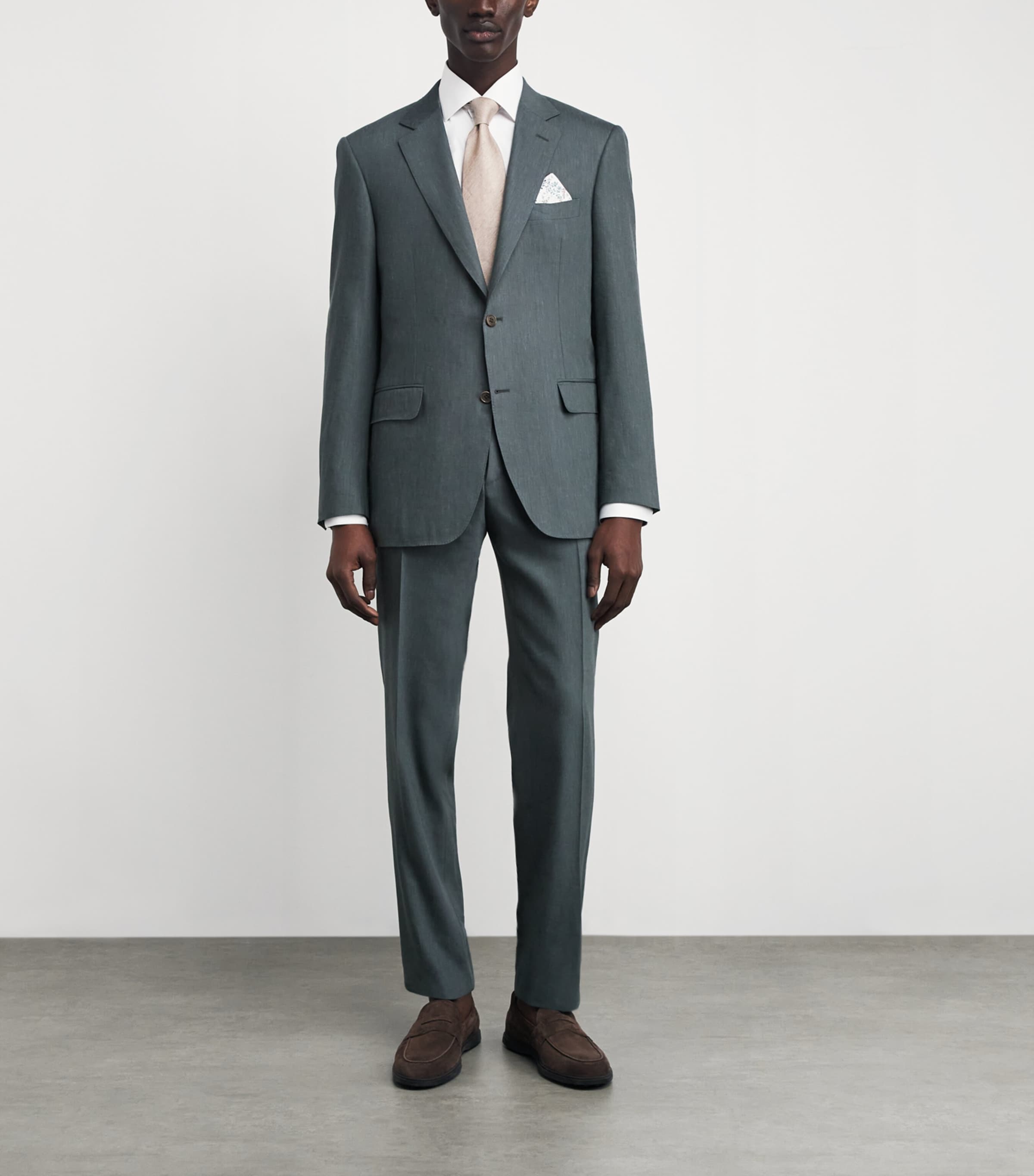 Signature Twill Floral-Trim Shirt WHITE FLOR Image 2