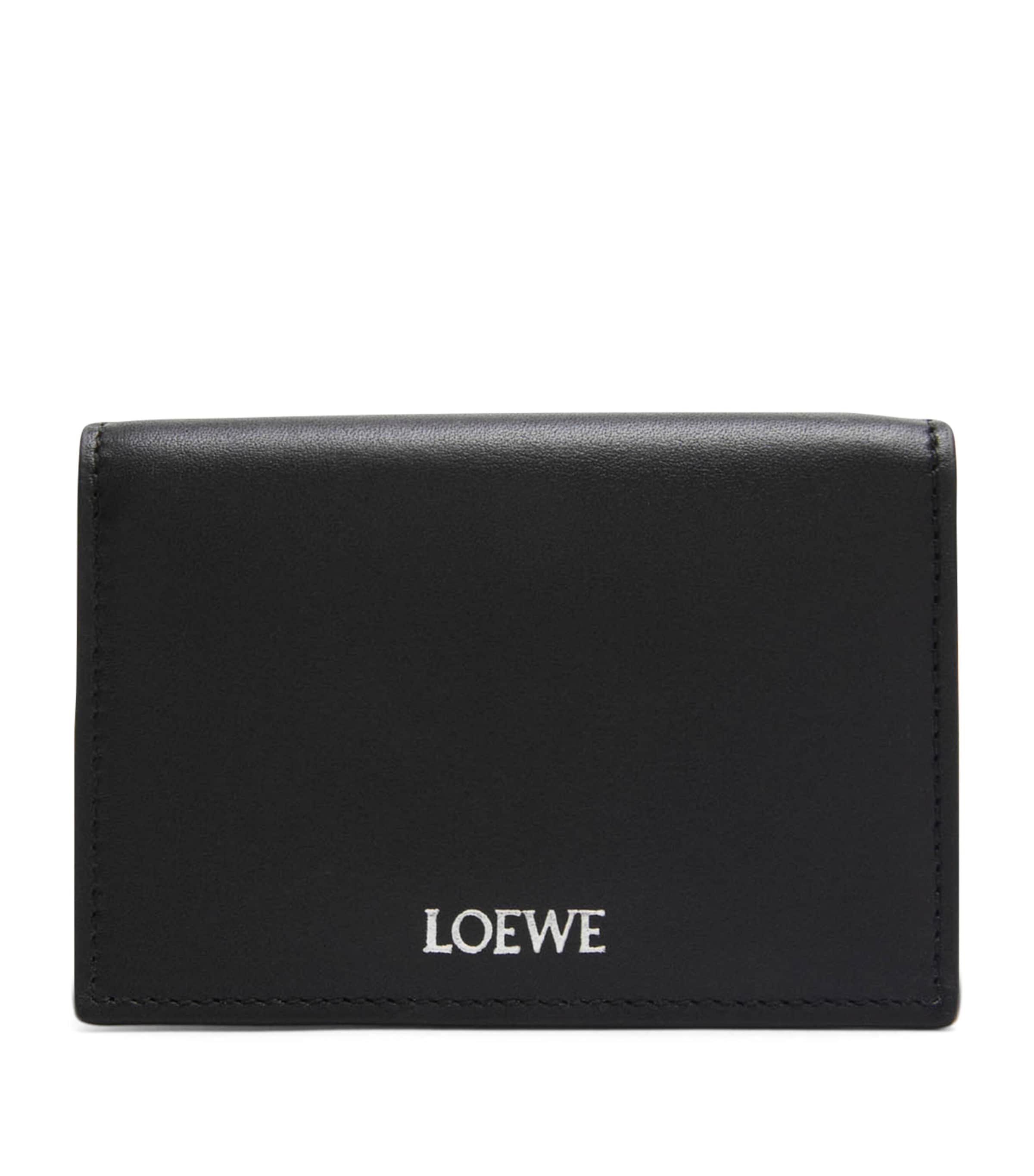 Loewe Leather Bifold Slim Card Holder In Black