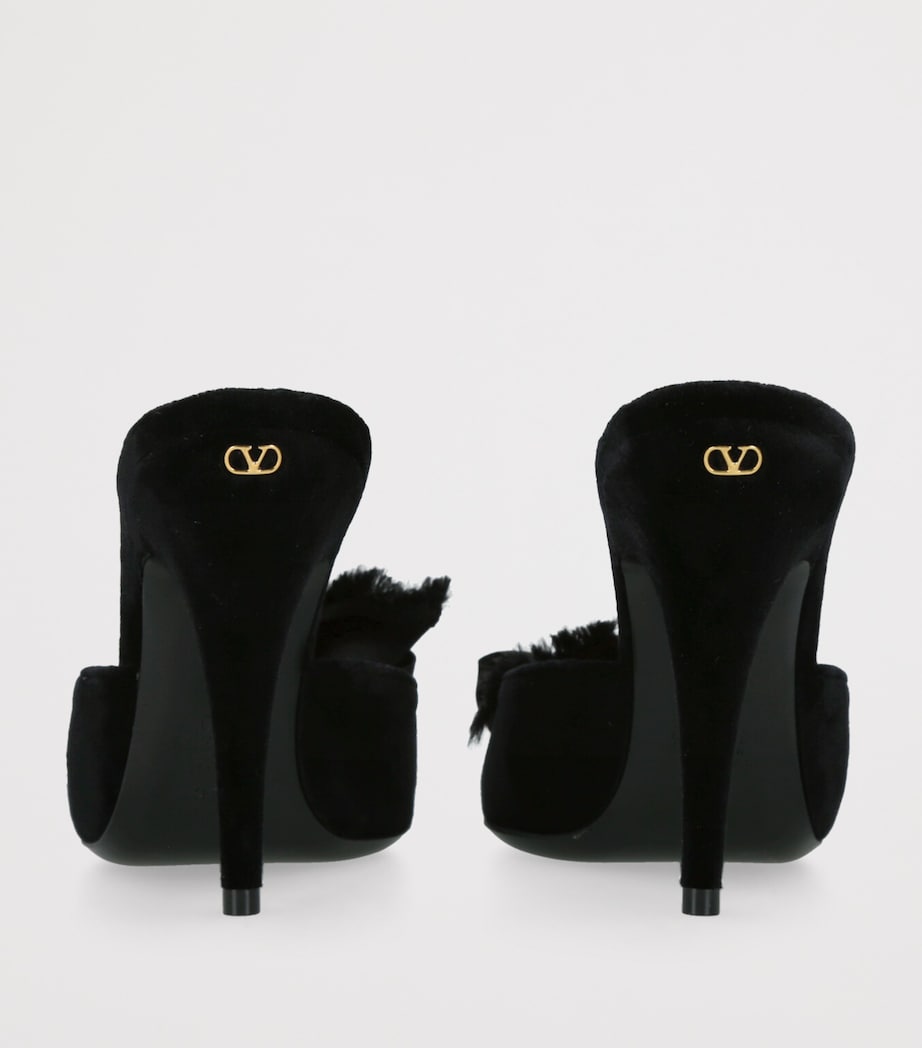 Valentino Garavani Velvet Marie A Heeled Sandals 105 Black Image 2