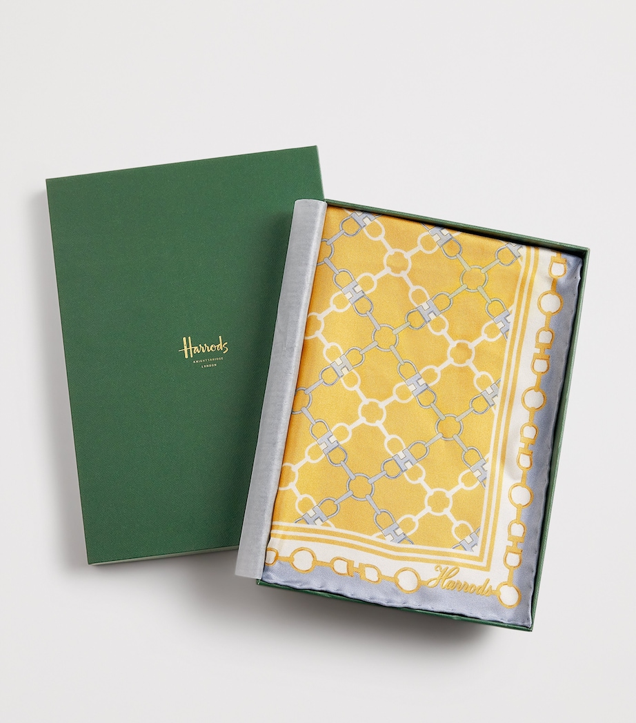 Silk Chain Print Scarf YELLOW Image 5