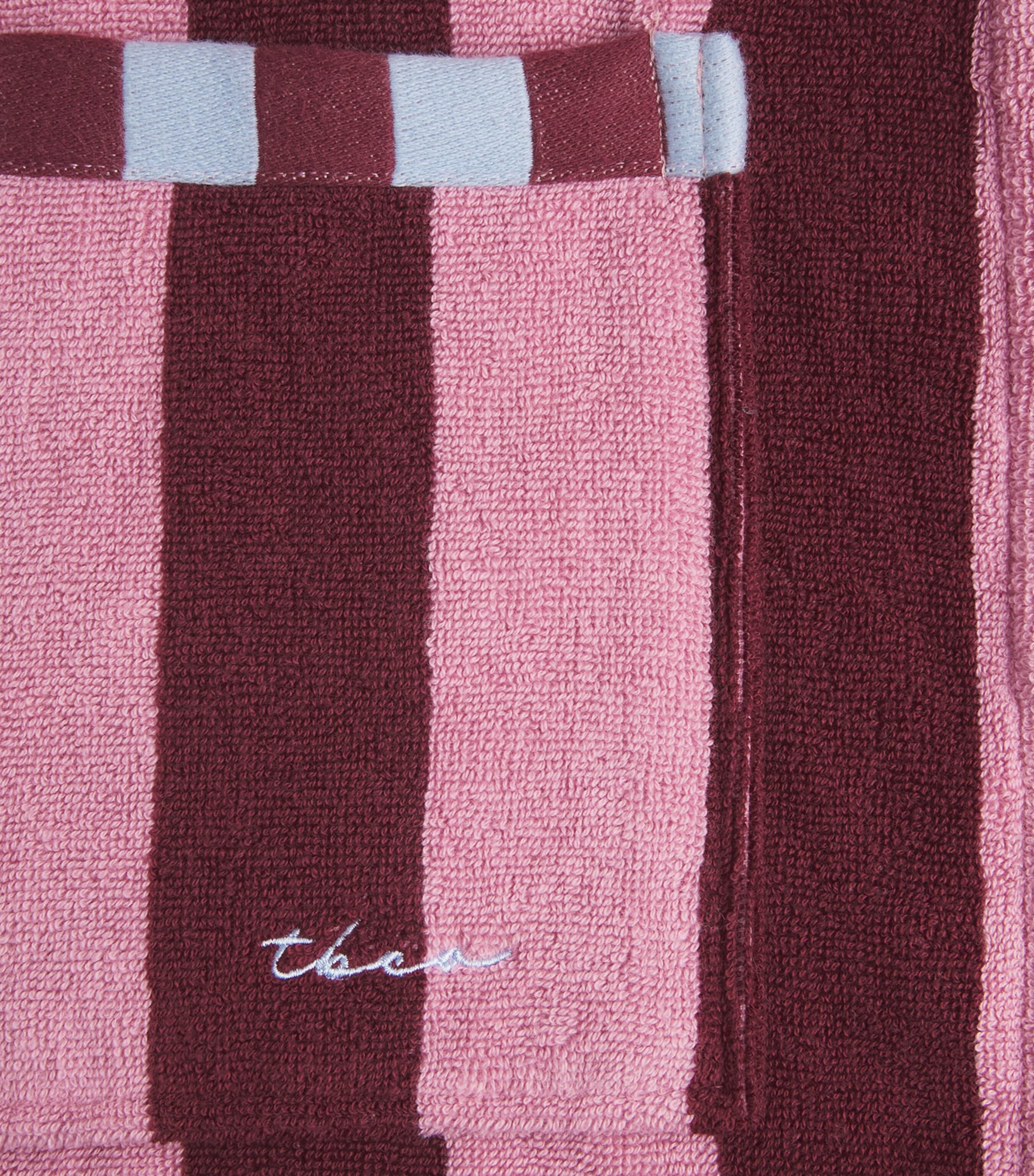 TBCO Burgundy Terry Cotton Bath Robe | Harrods UK