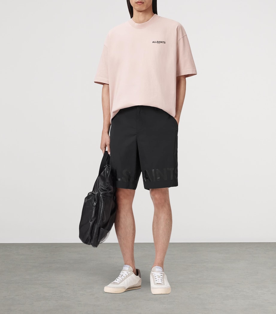 AllSaints Mens Logo Nexus Shorts Black Image 2