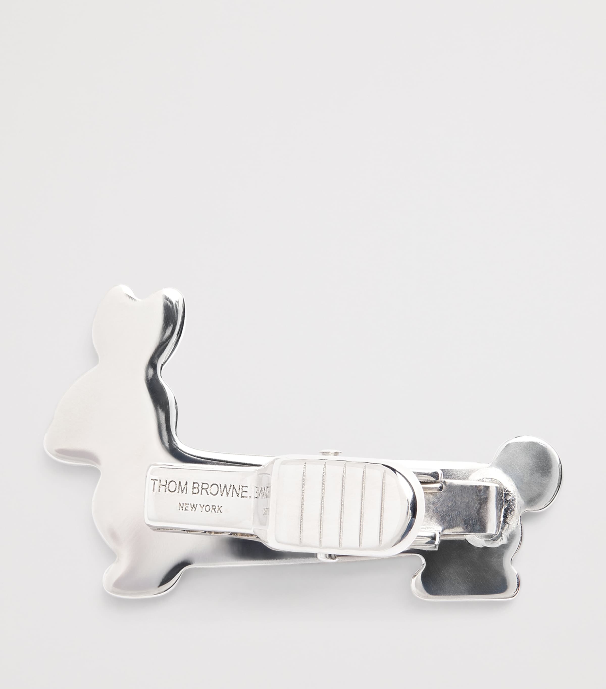 Thom Browne Sterling Silver Rabbit Tie Bar Silver Image 4