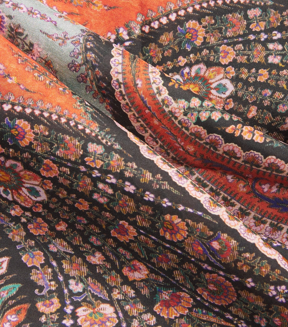 Silk Rhiannon Ruffle Maxi Skirt BLKP BLACK PAISLEY Image 5