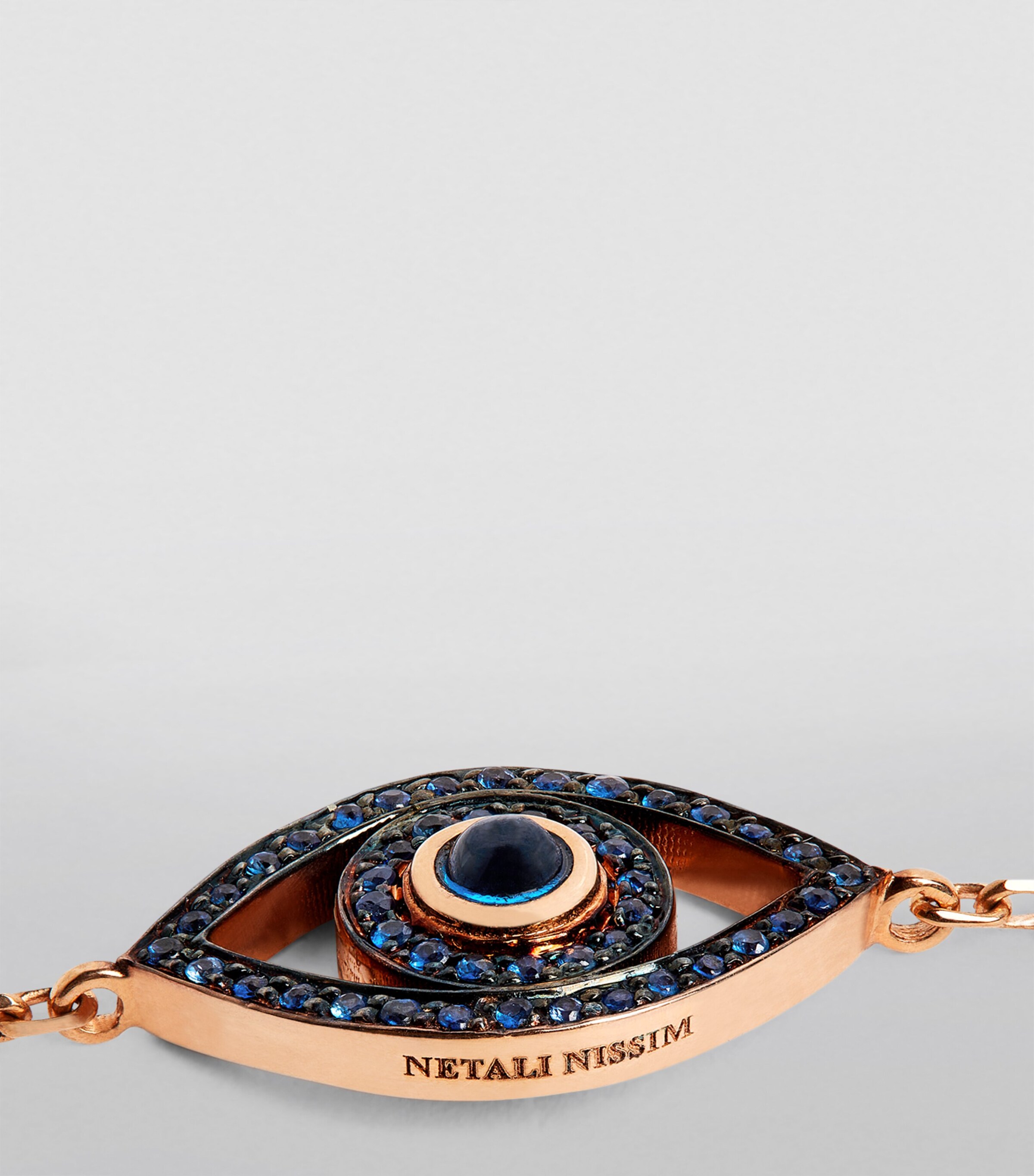 Netali Nissim Rose Gold and Blue Sapphire Mini Eye Bracelet Rose Gold Image 3
