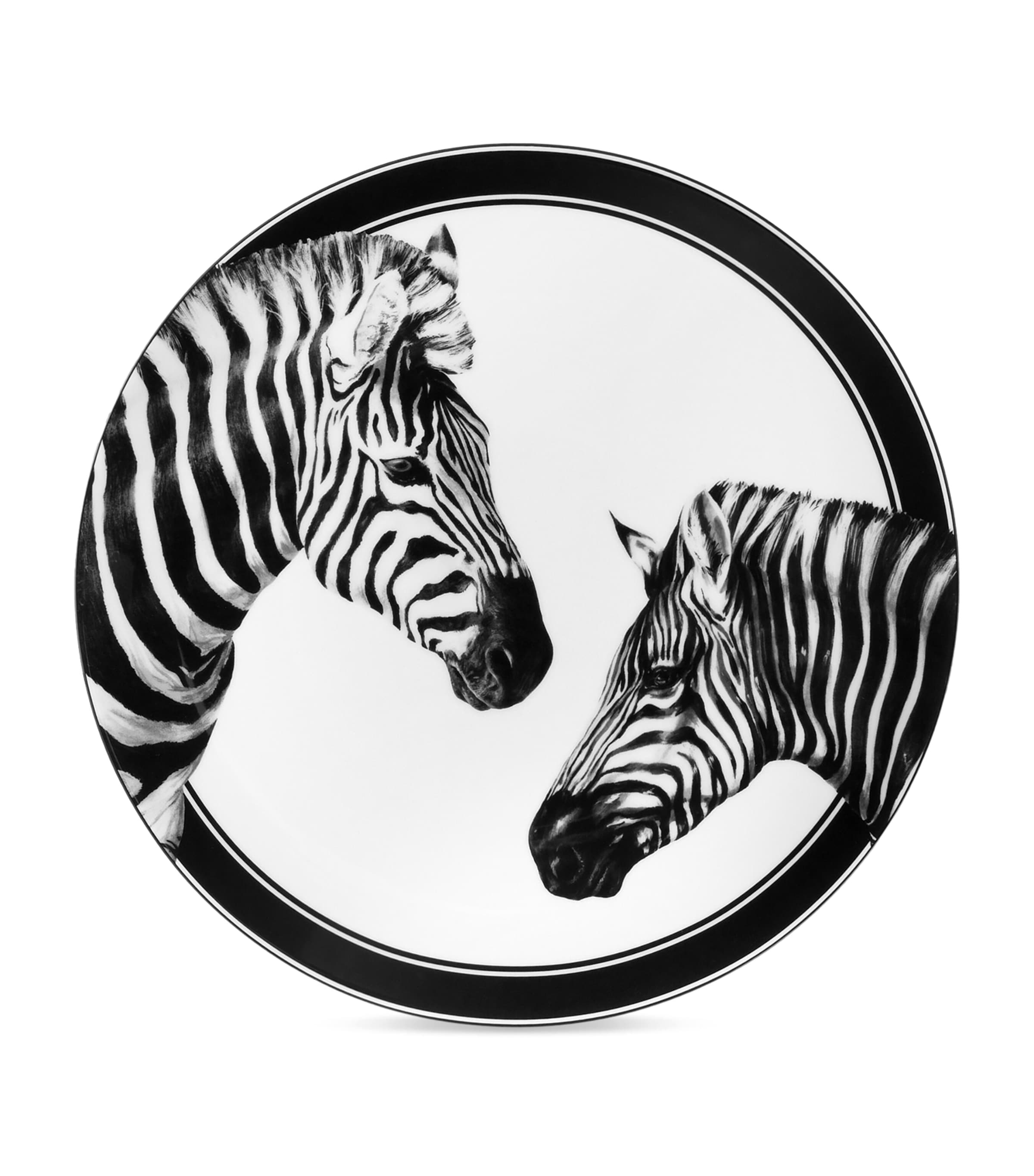 Dolce & Gabbana Casa Porcelain Zebra Charger Plate In Multi