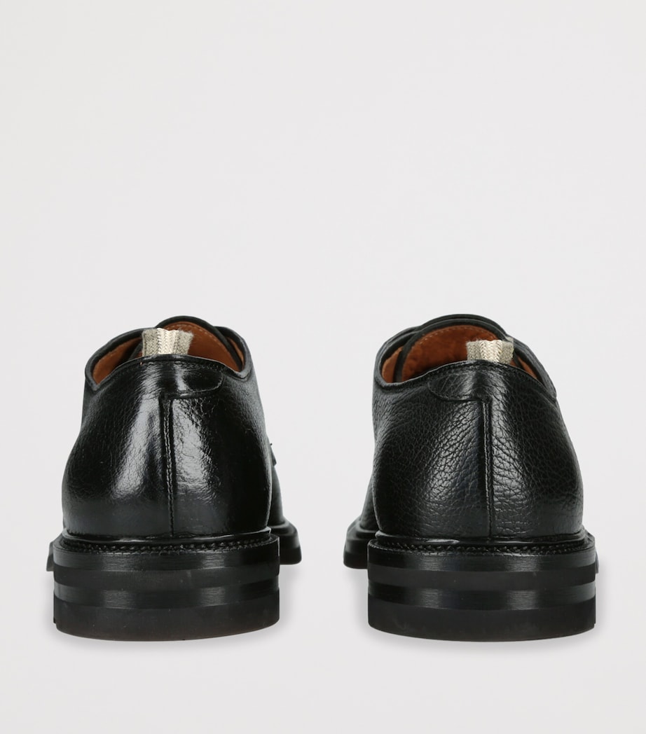 Leather Aston Flexi Derby Shoes BLACK Image 4