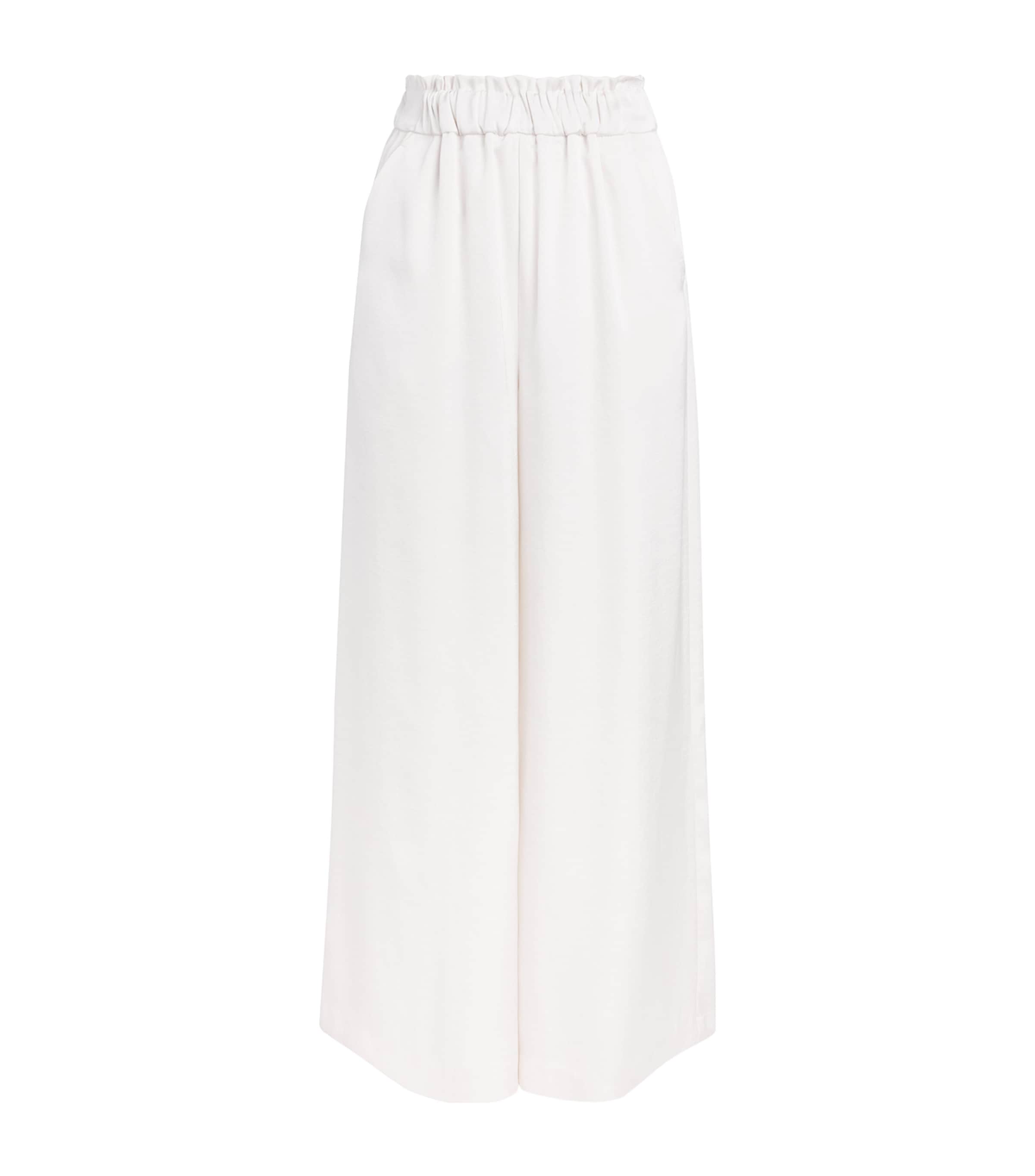 Claudie Pierlot Womens Satin Tailored Trousers Ivory Image 1