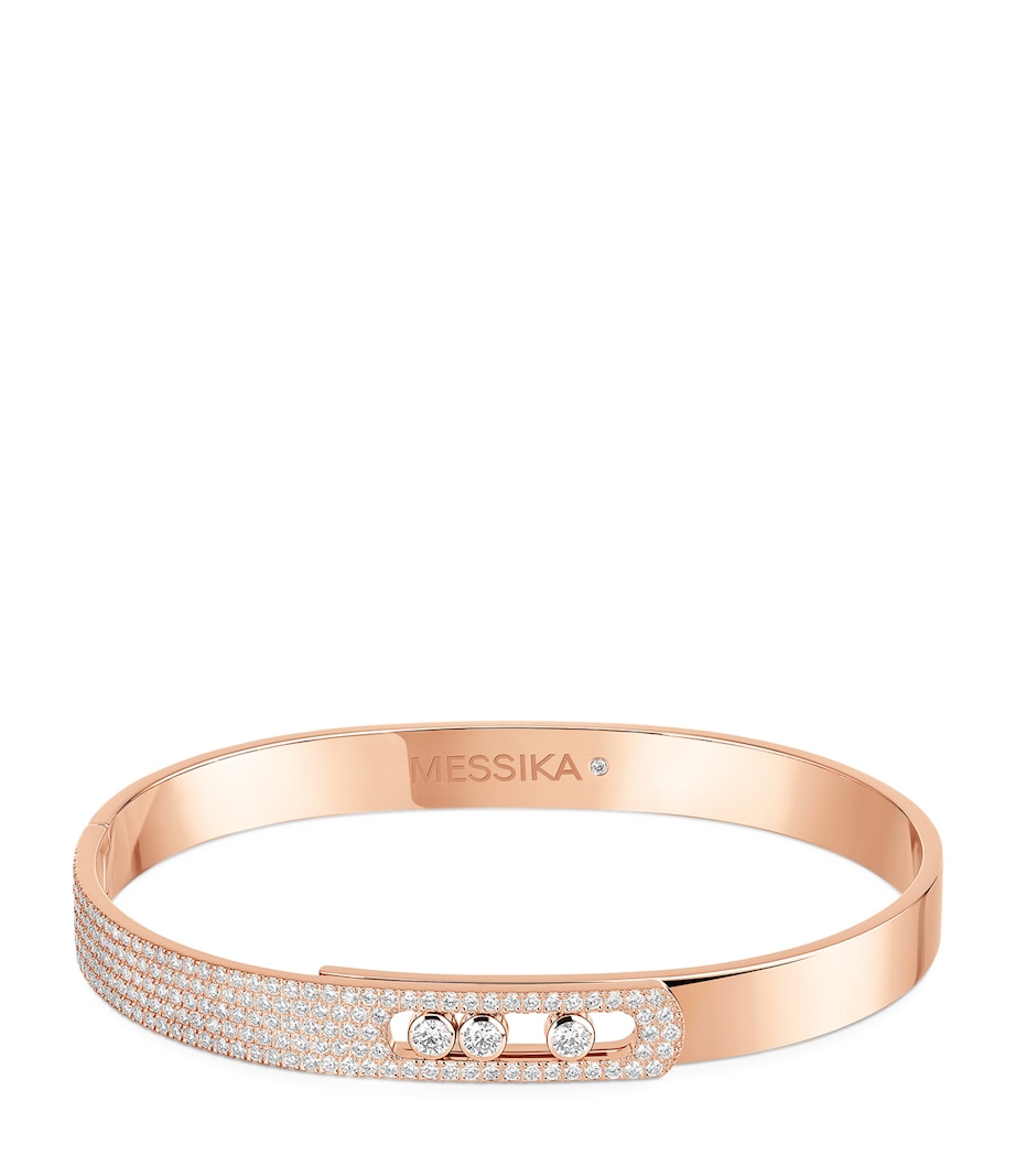 Messika Move Noa Pink Gold and Diamond Pavé Bangle (1.18ct) Pink Gold Image 1