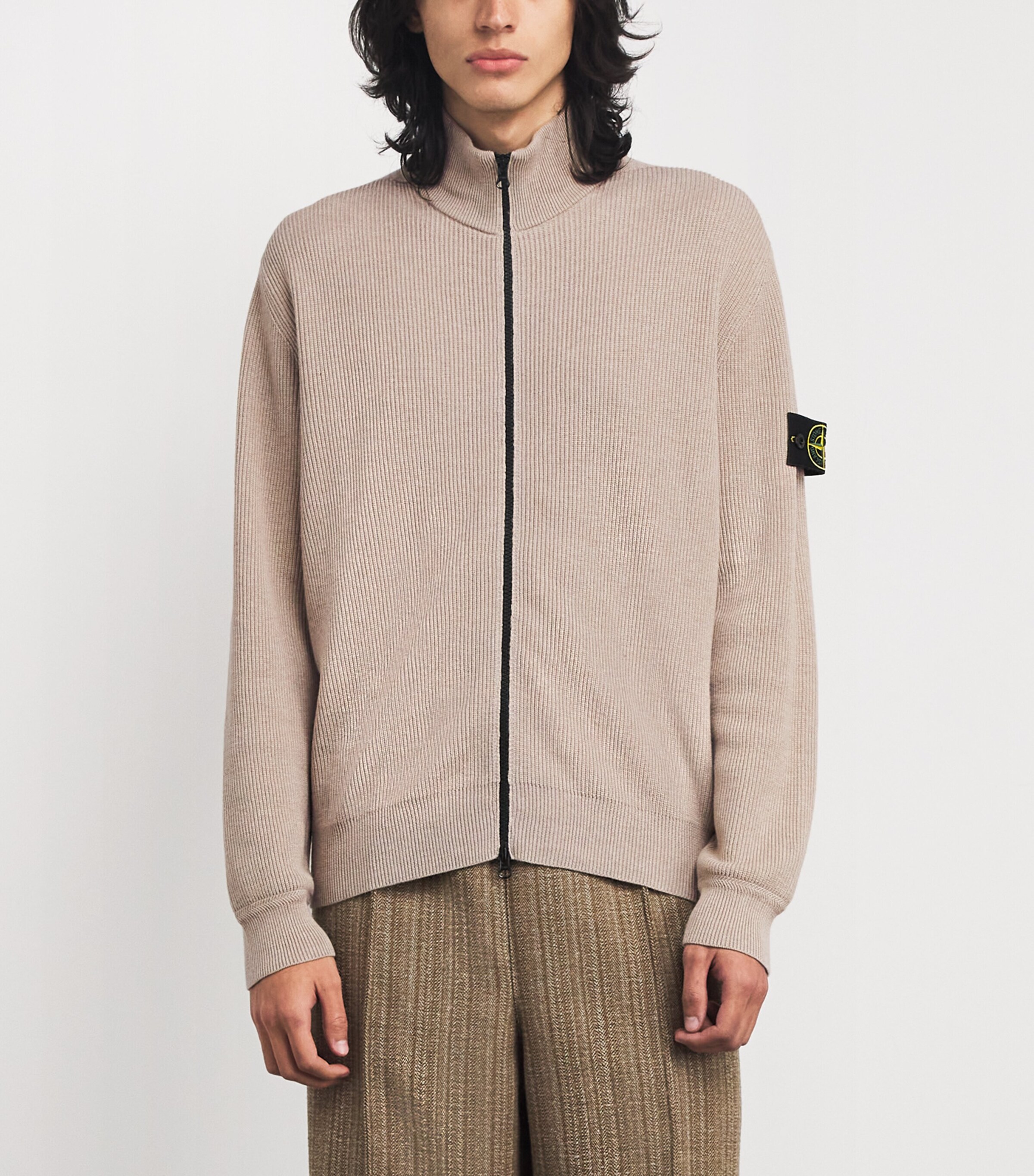 Organic Cotton Zip-Up Sweater V0M9A Image 3