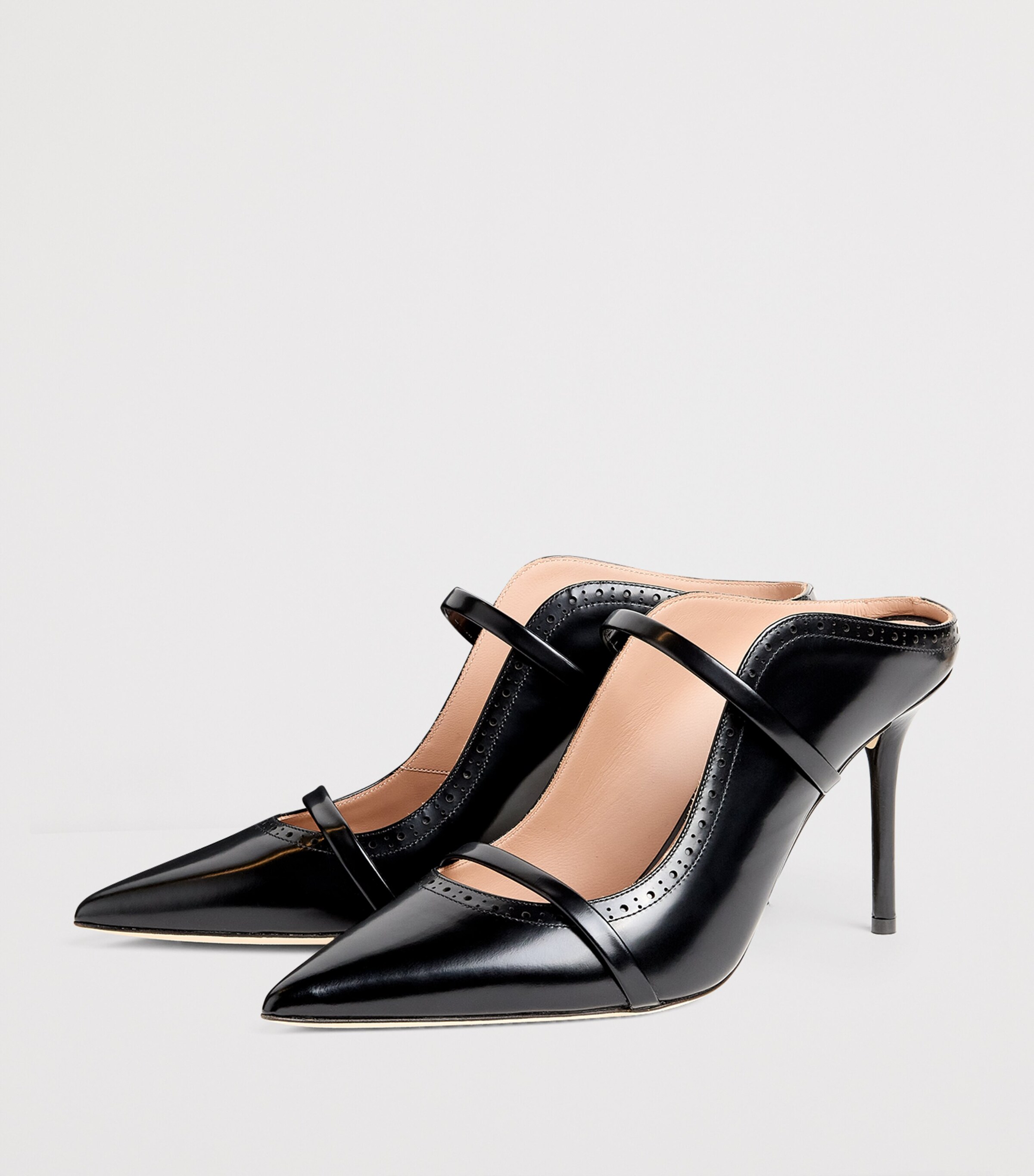 Leather Maureen Mules 85 BLACK Image 3