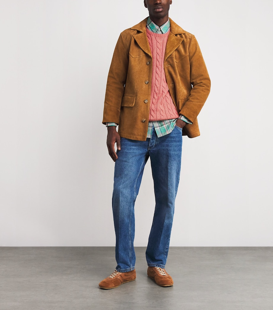 Cotton Cable-Knit Sweater RED HHTHR Image 2