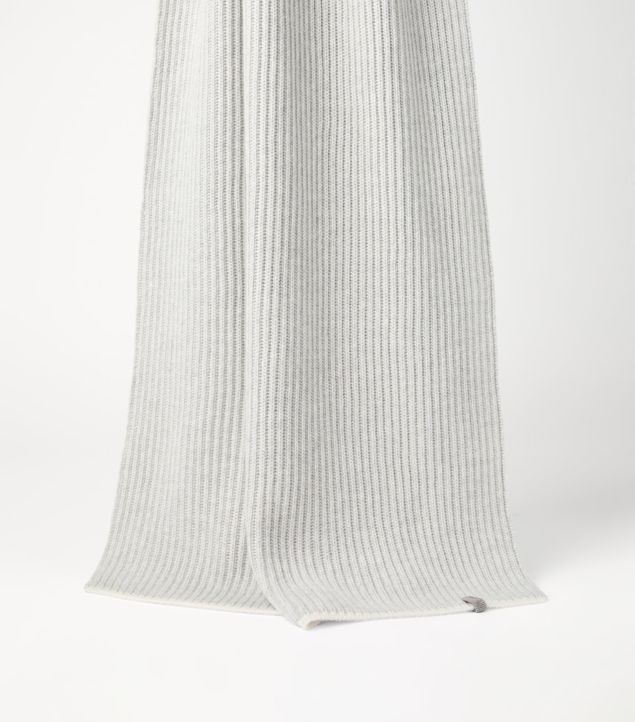 Cashmere English Rib Monili Scarf CI807 Image 3