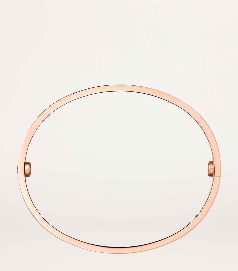 Brushed Rose Gold and Diamond Love Bangle ROSE GOLD Image 6