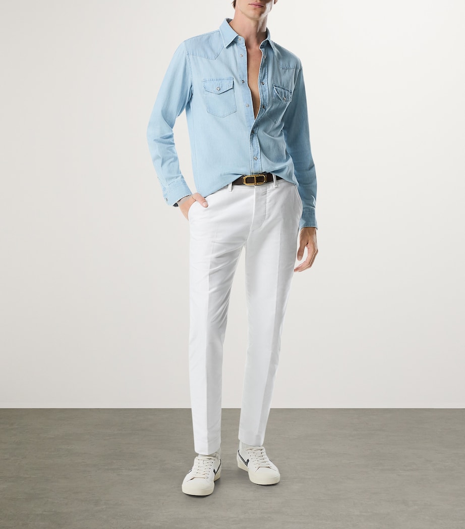 Denim Chambre Western Shirt HB215 Image 2