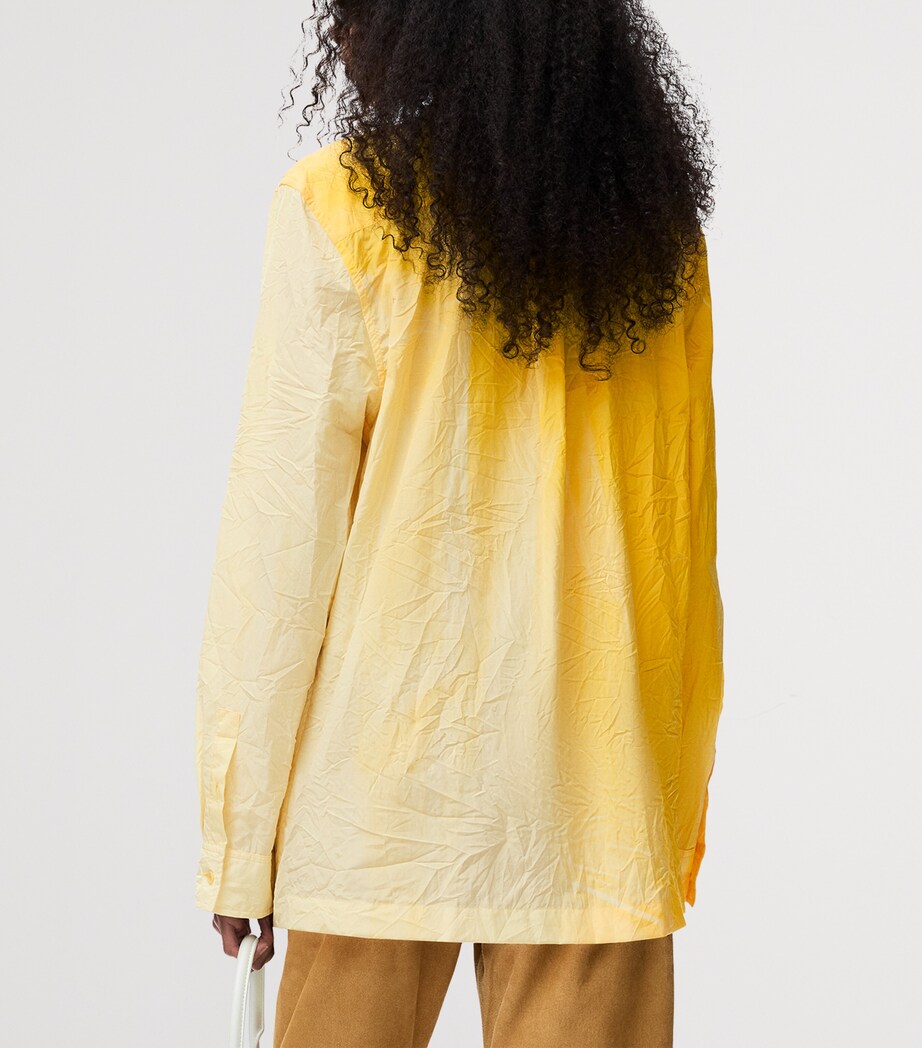 LOEWE Womens Cotton-Blend Dyed Shirt Yellow Image 4