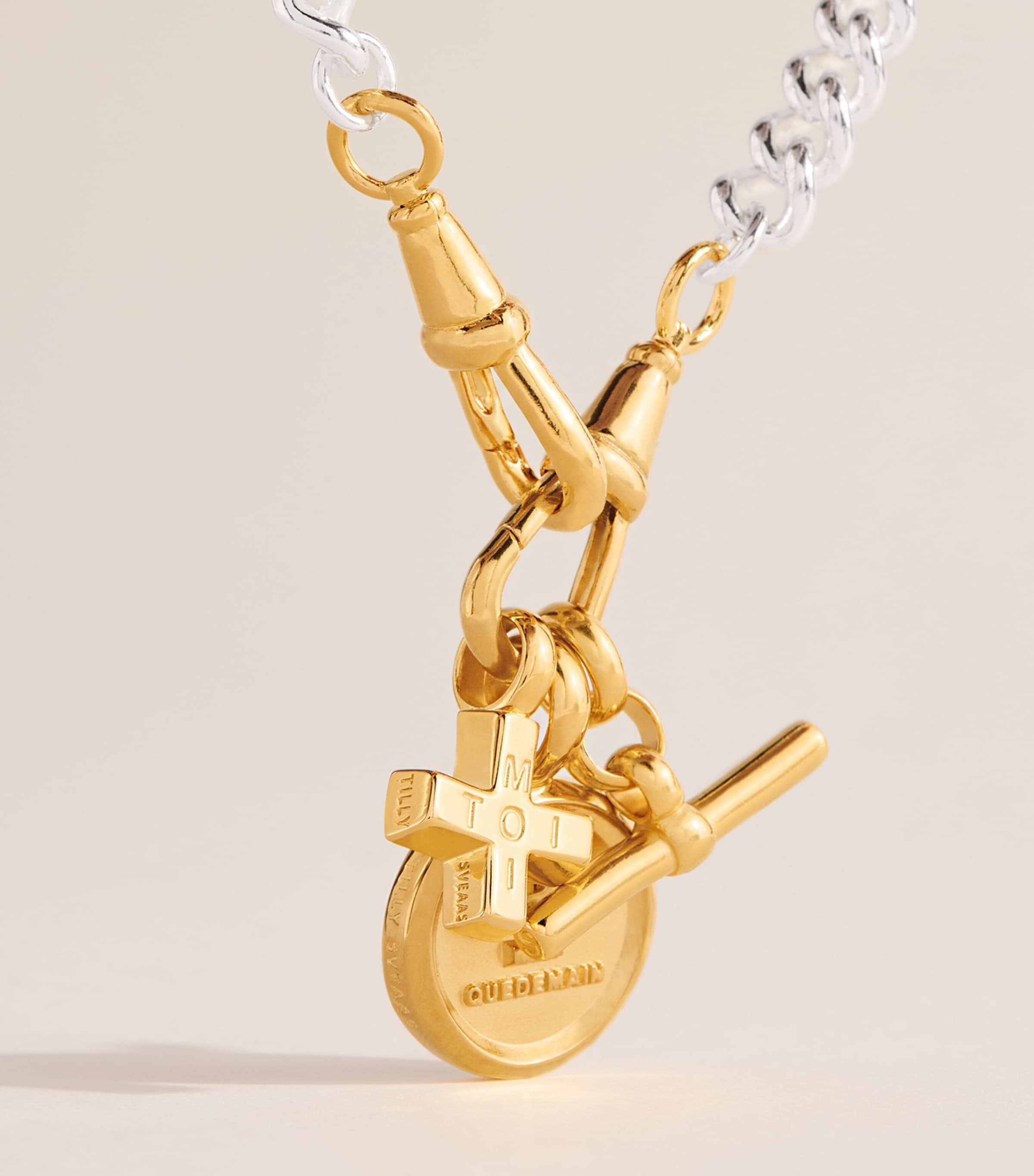 TILLY SVEAAS Gold-Plated Moi + Toi Cluster Necklace Silver/gold Image 4
