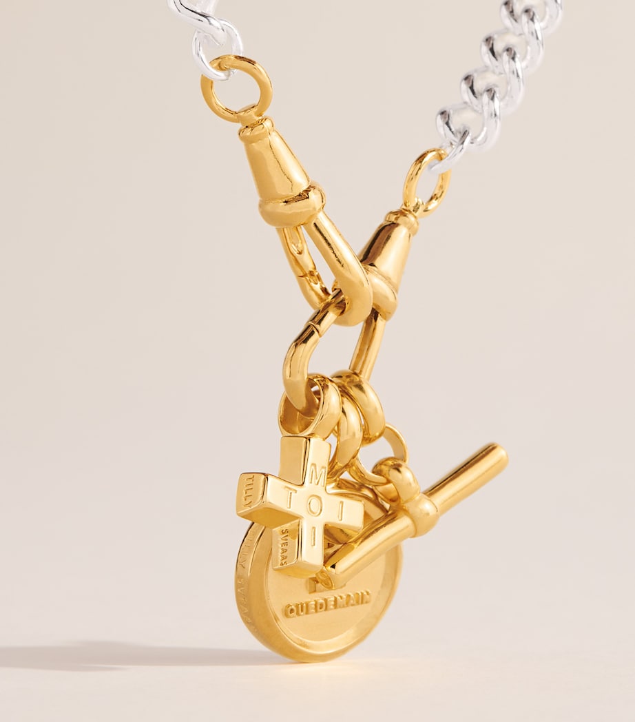 TILLY SVEAAS Gold-Plated Moi + Toi Cluster Necklace Silver/gold Image 4