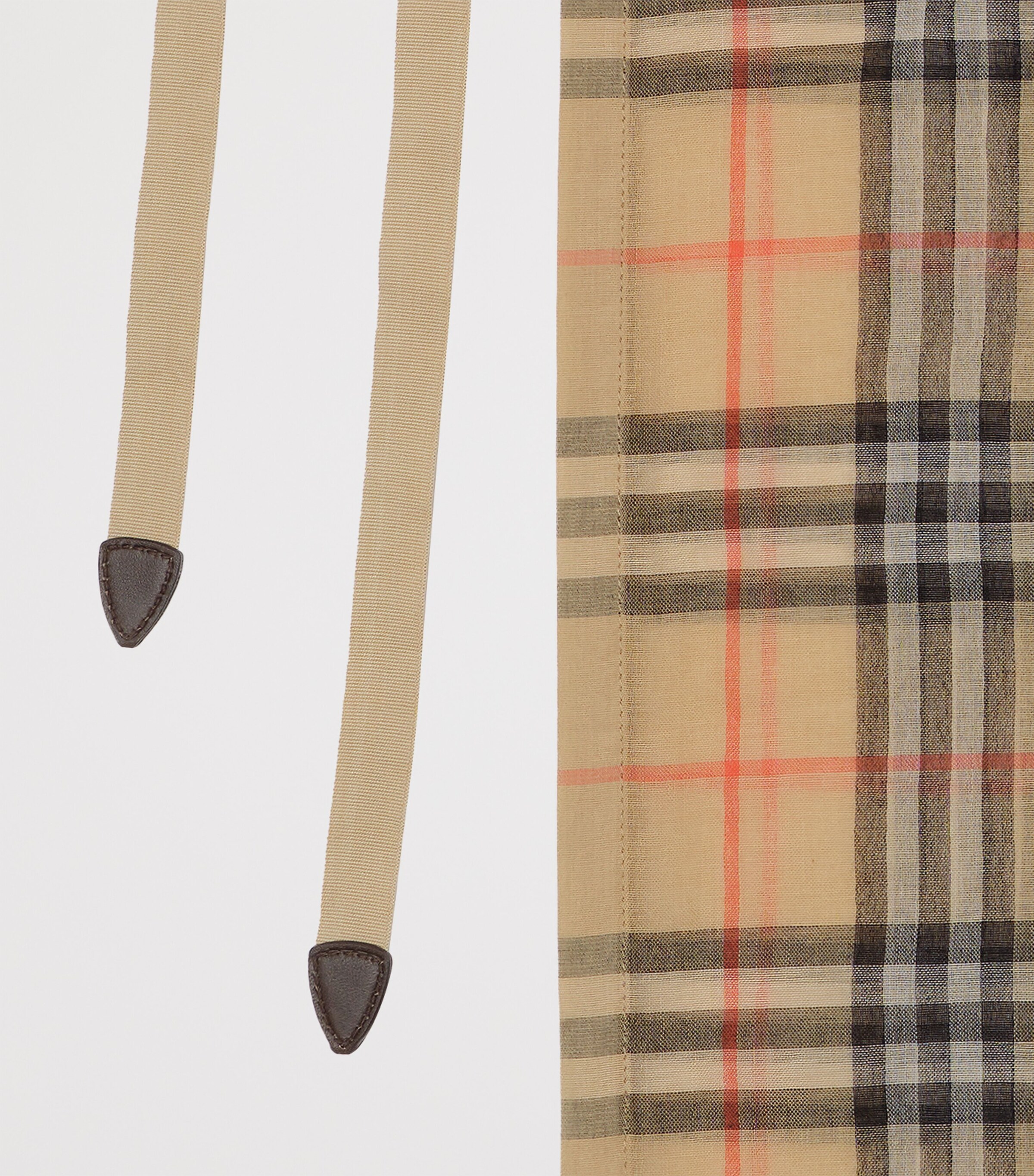 Burberry Cotton Check Sarong Sand Image 2