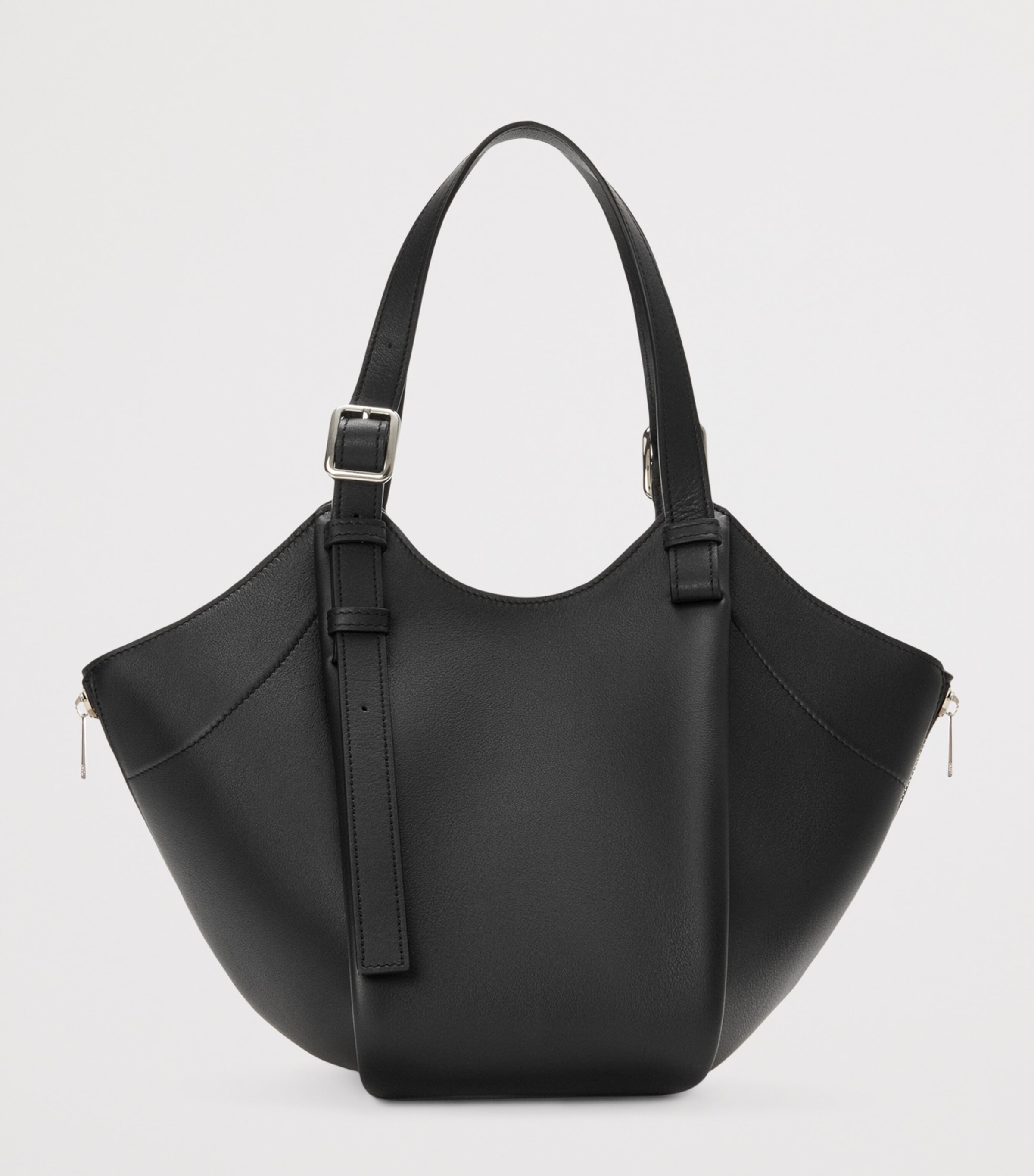 Leather Hammock Flip Tote Bag BLACK Image 4
