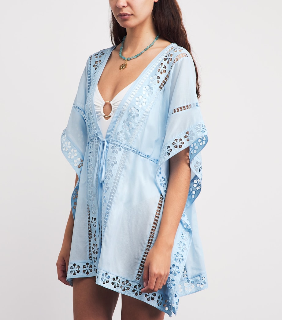 Charo Ruiz Ibiza Womens Cotton Voile Masie Kaftan Blue Artic Image 4