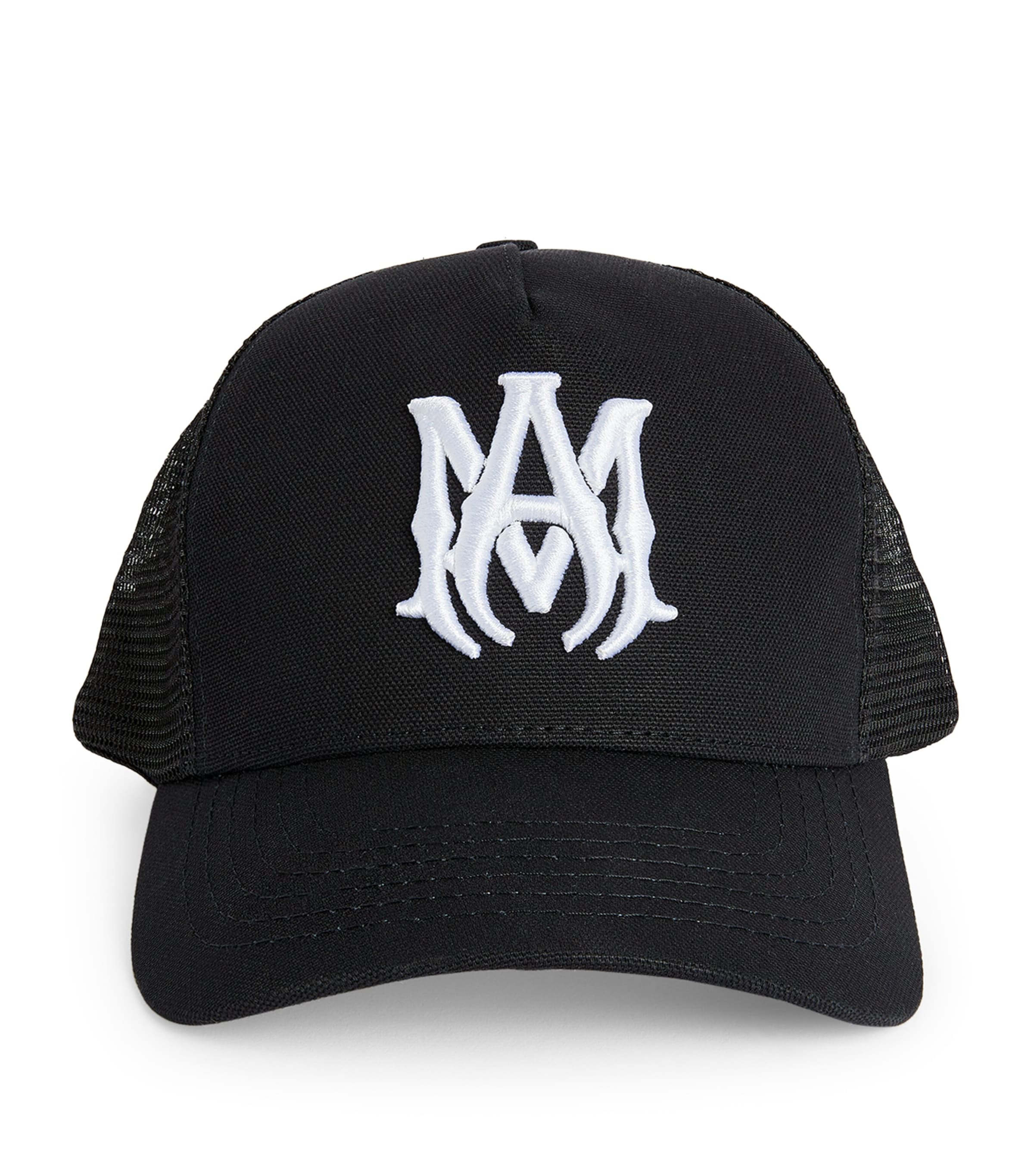 Amiri Logo Trucker Cap In Black