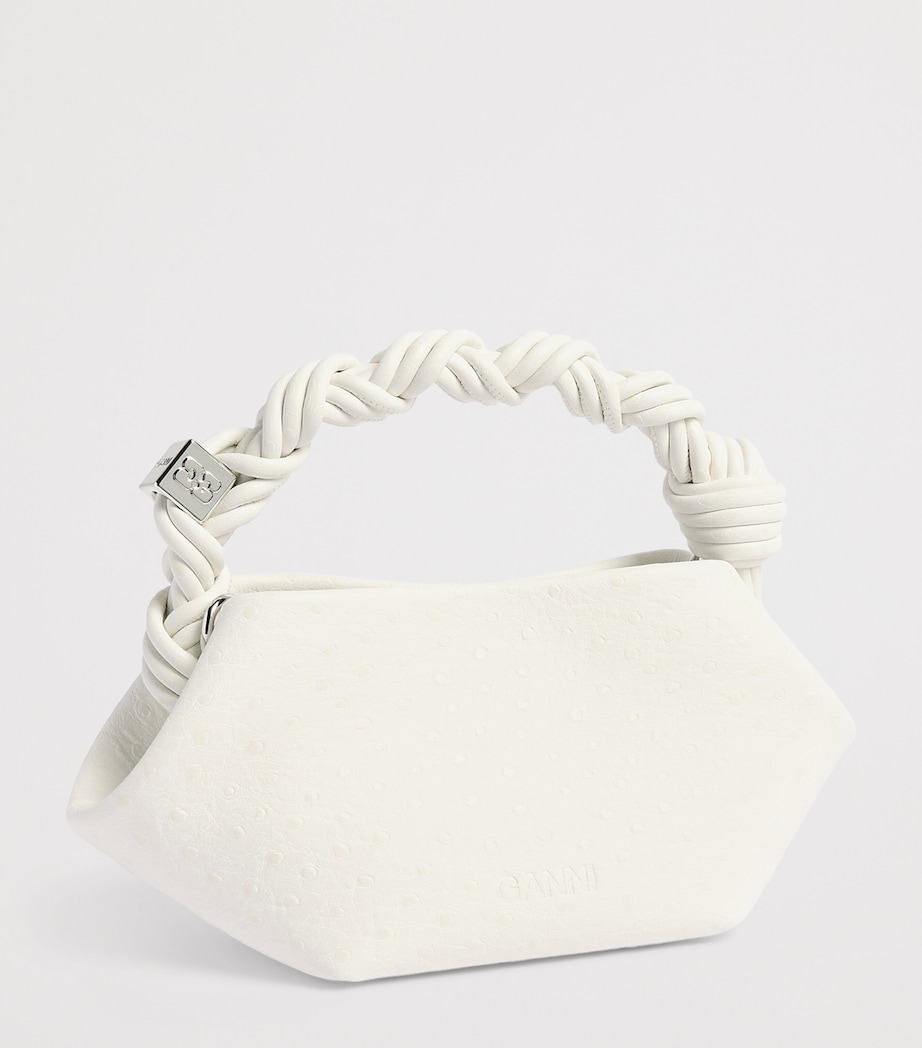 GANNI Mini Ostrich-Effect Bou Shoulder Bag Egret Image 3
