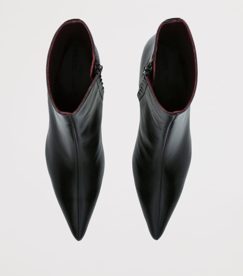 Leather Sybil Ankle Boots 40 BLACK Image 4