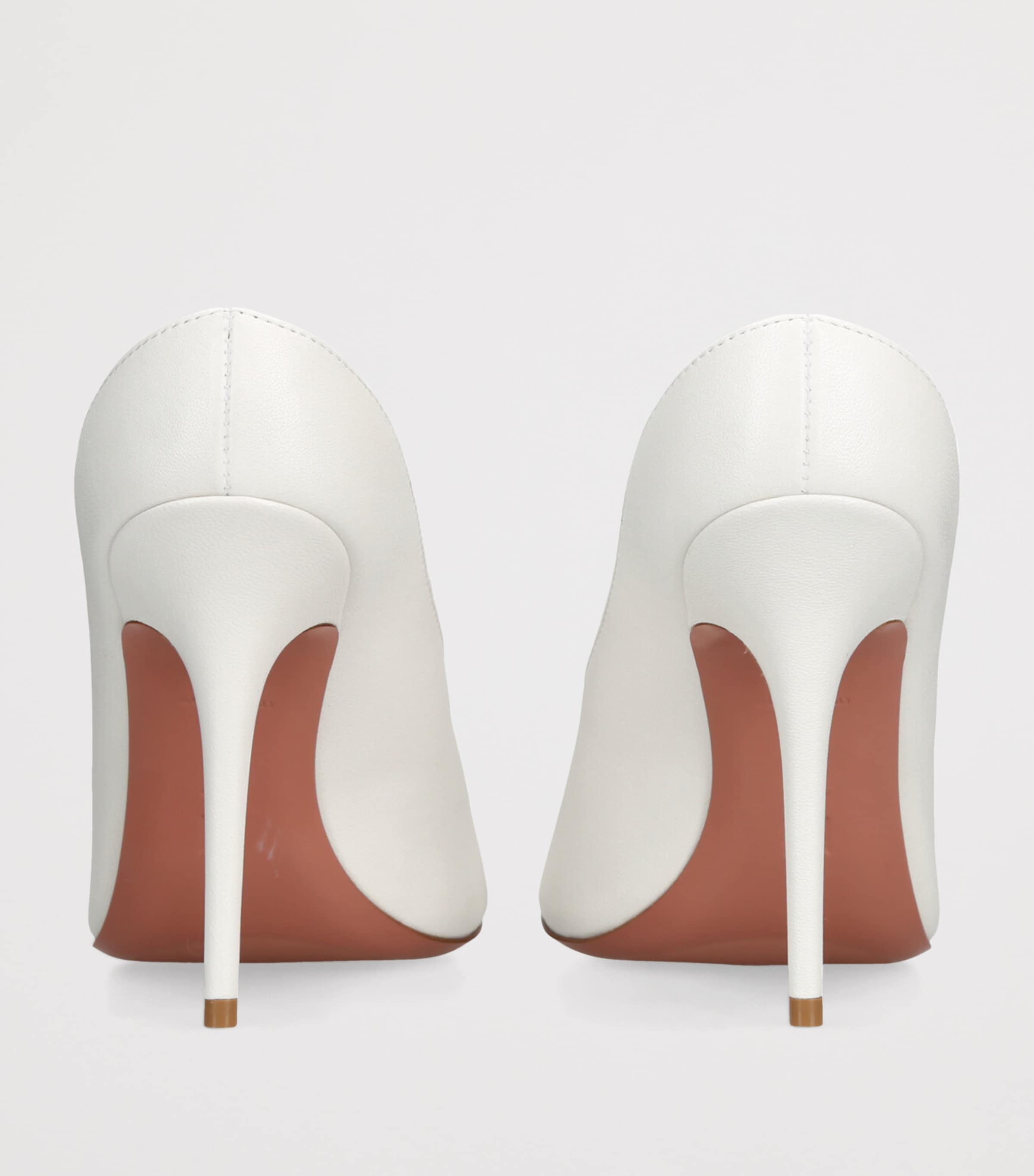 Leather Anok Heeled Slipper 105 WHITE Image 2