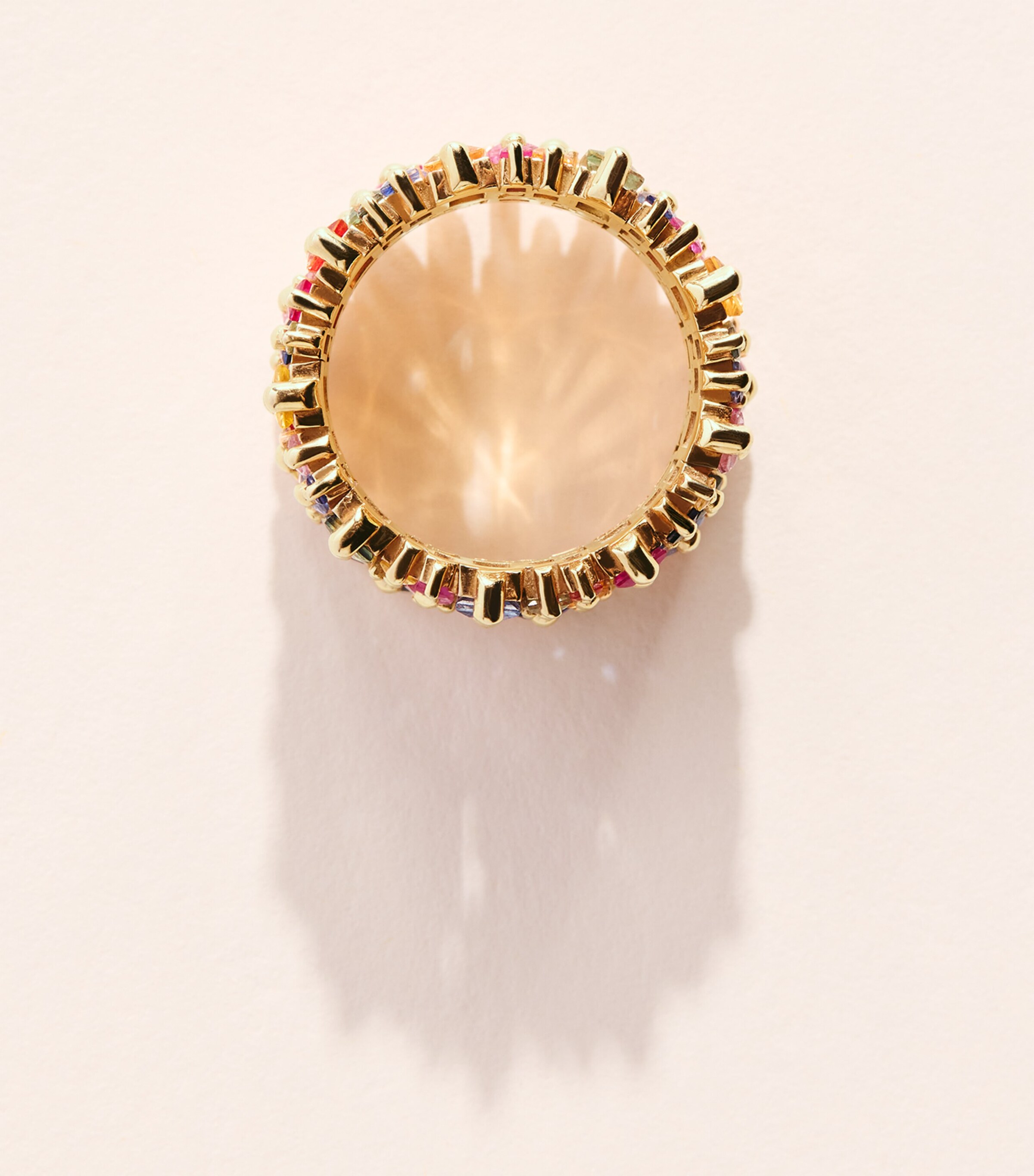 Suzanne Kalan Yellow Gold and Rainbow Sapphire Princess Ring Rg/rainbow Image 3