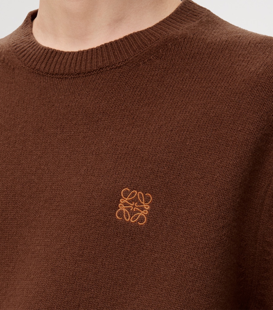 Wool Anagram Sweater BROWN Image 5