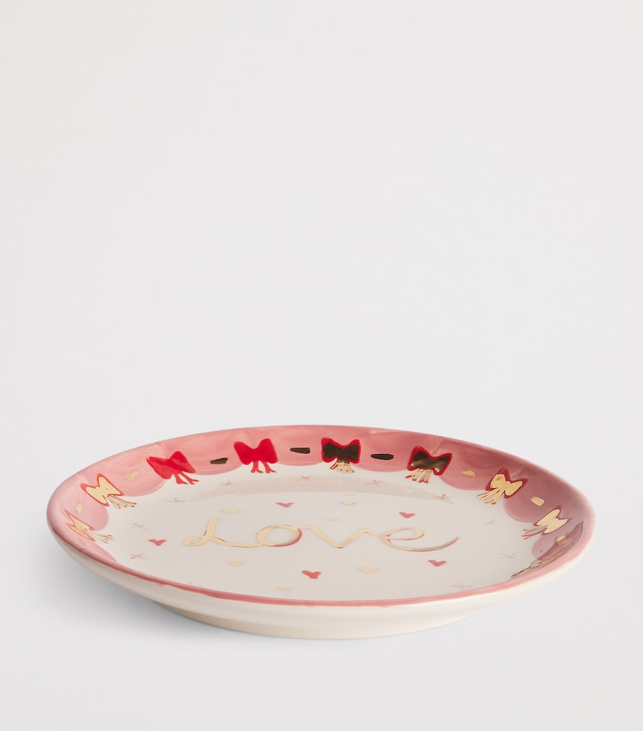 Jayne Redmond Hand-Painted Love Plate (24cm) White Image 2