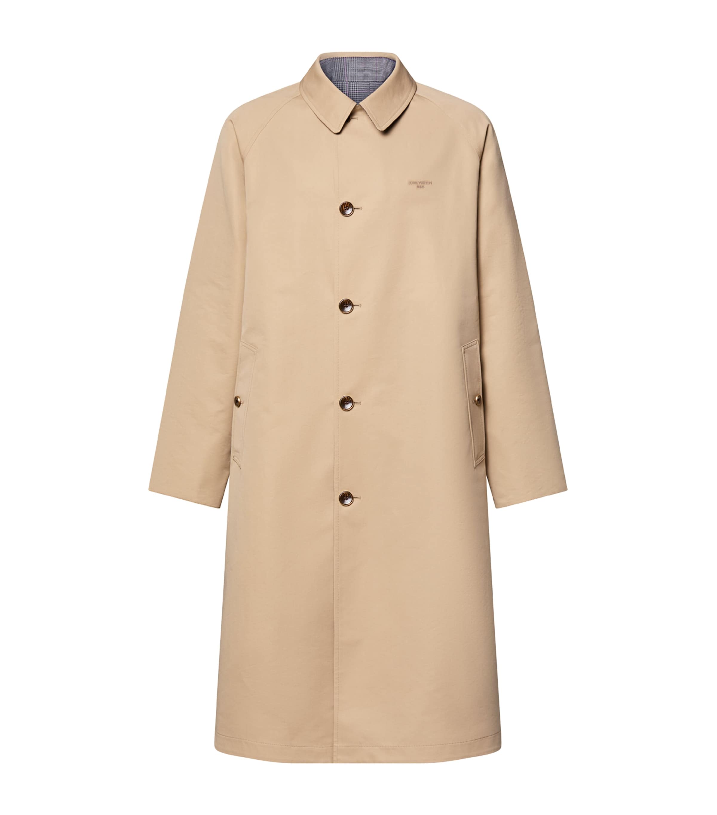 LOUIS VUITTON Mens Cotton-Silk Reversible Trench Coat Beige Image 1