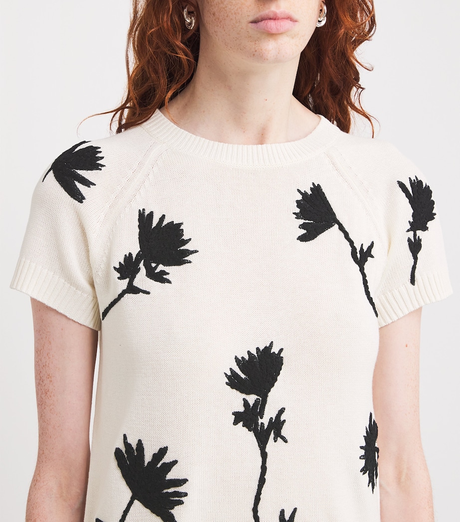 Embroidered Jacquard Sweater MILK Image 6