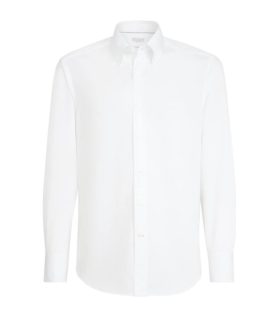 Brunello Cucinelli Mens Cotton Twill Shirt Image 1