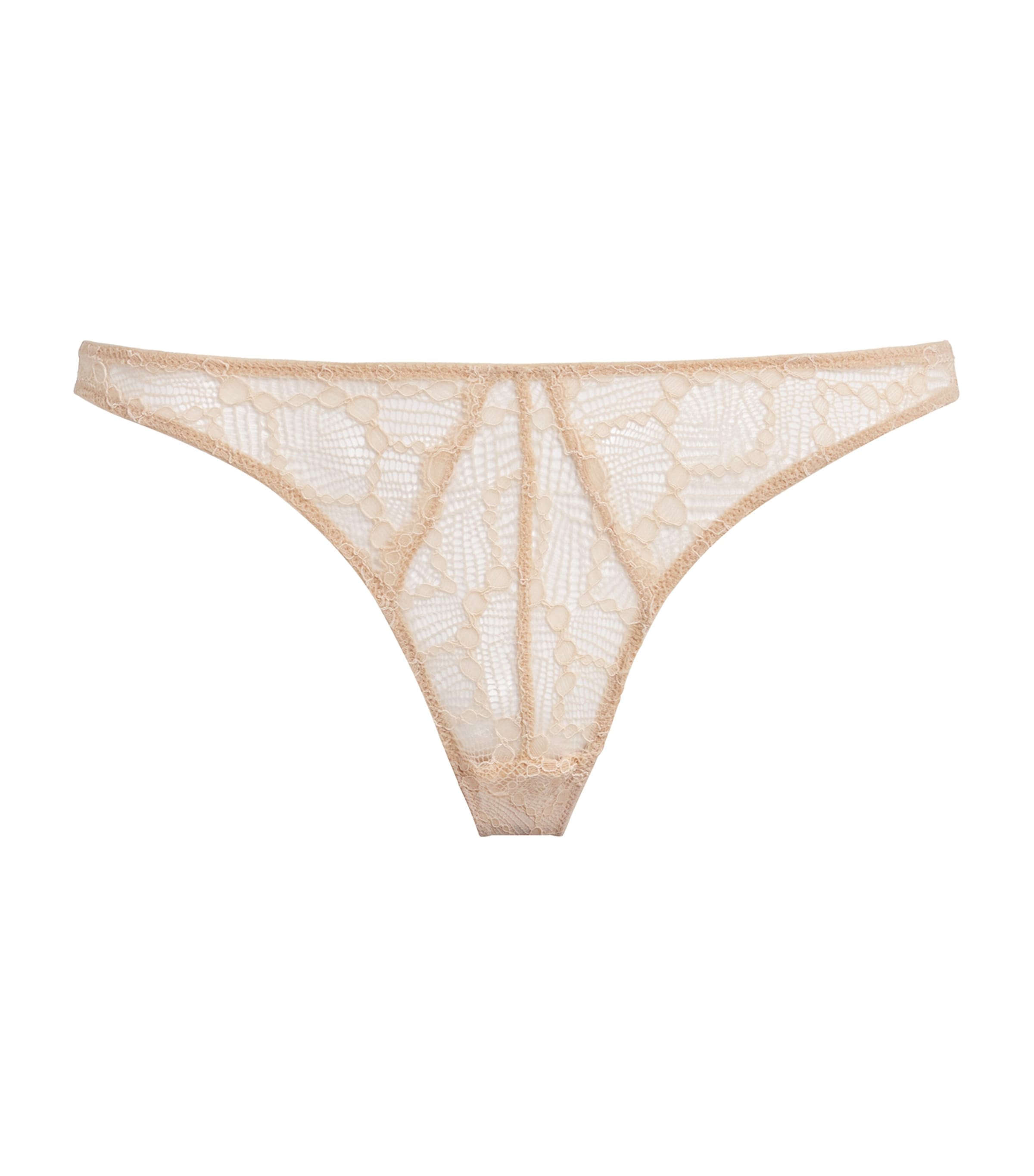 Kiki de Montparnasse Womens Lace Mon Cheri Thong Blush Image 1
