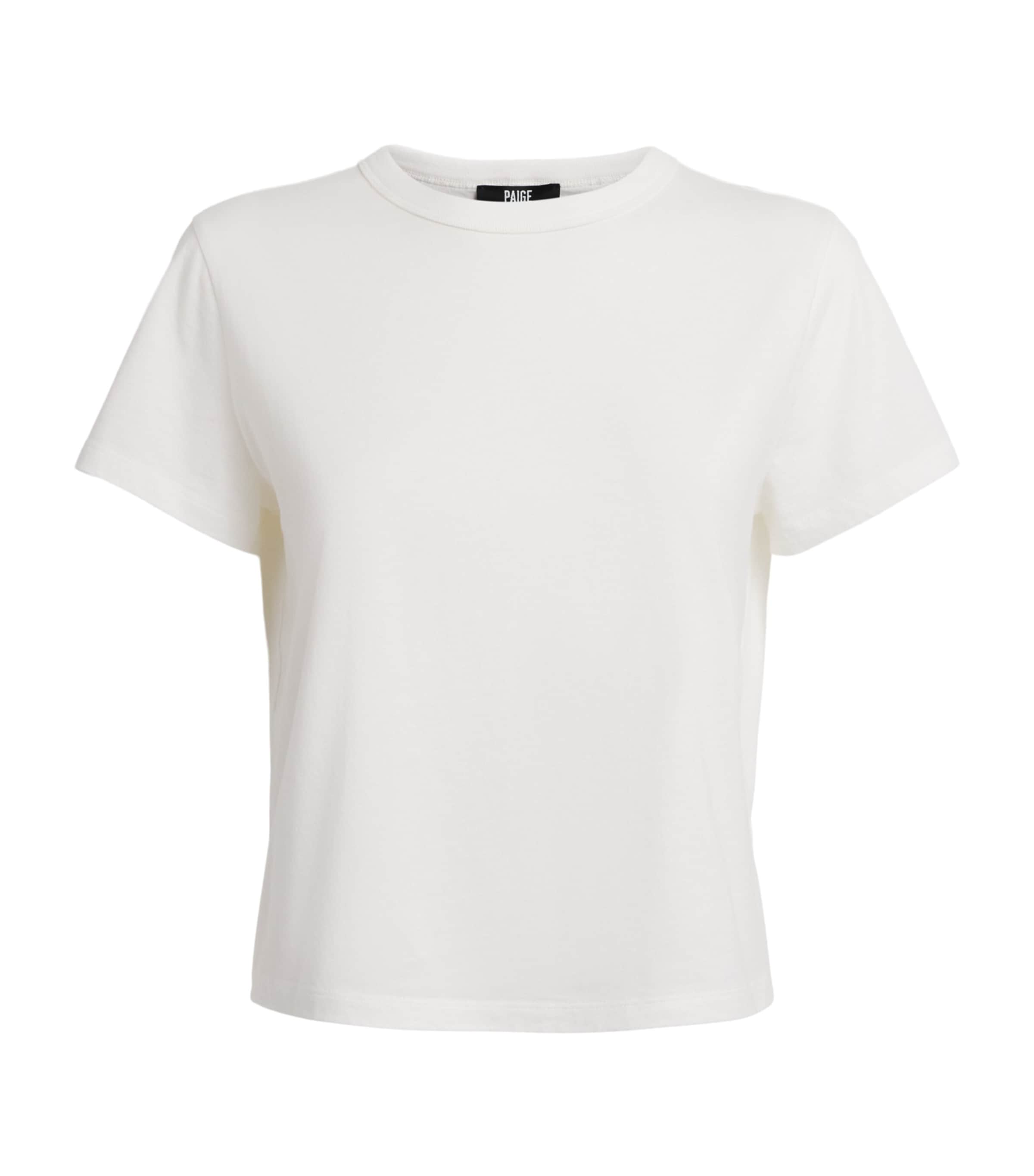 PAIGE Womens Cotton Rhodes T-Shirt White Image 1