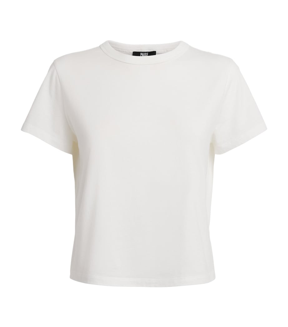 PAIGE Womens Cotton Rhodes T-Shirt White Image 1