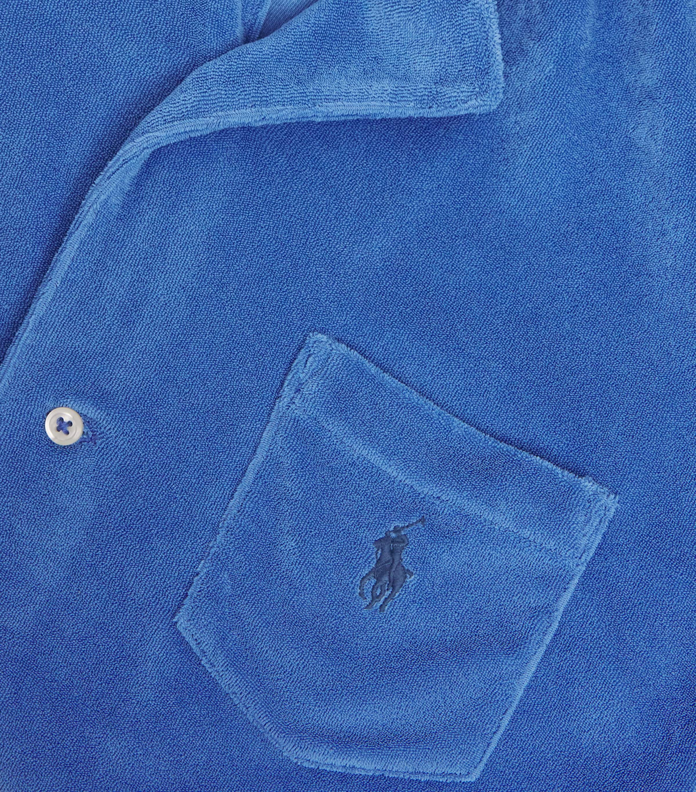 Polo Ralph Lauren Mens Terry Cotton Short-Sleeve Shirt Modern Royal Image 6