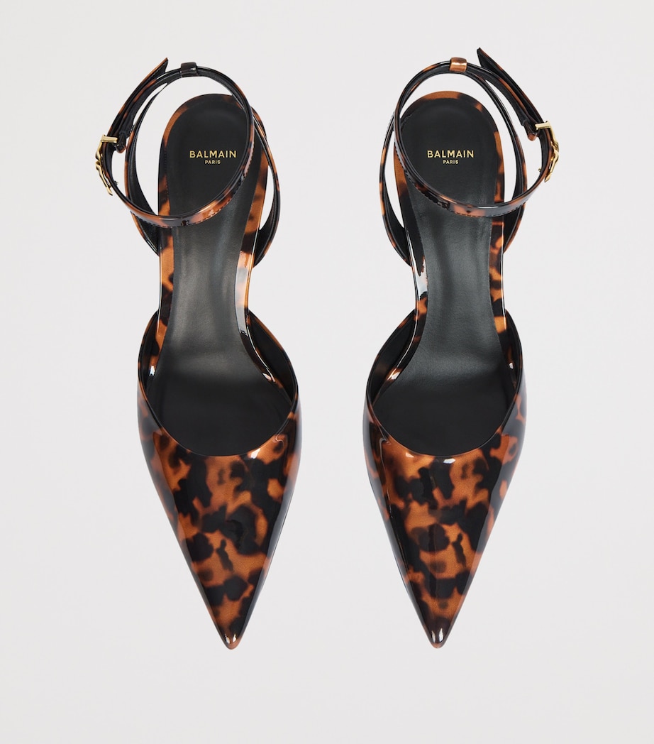 Balmain Leather Print Pumps Tartaruga Image 4